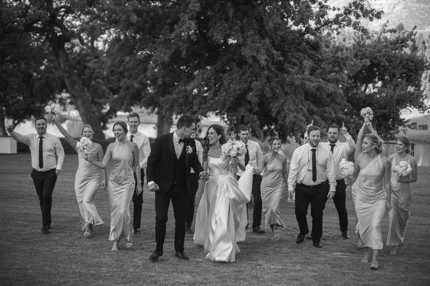 Bride and groom ceremony at Webersburg Wine Farm, Stellenbosch