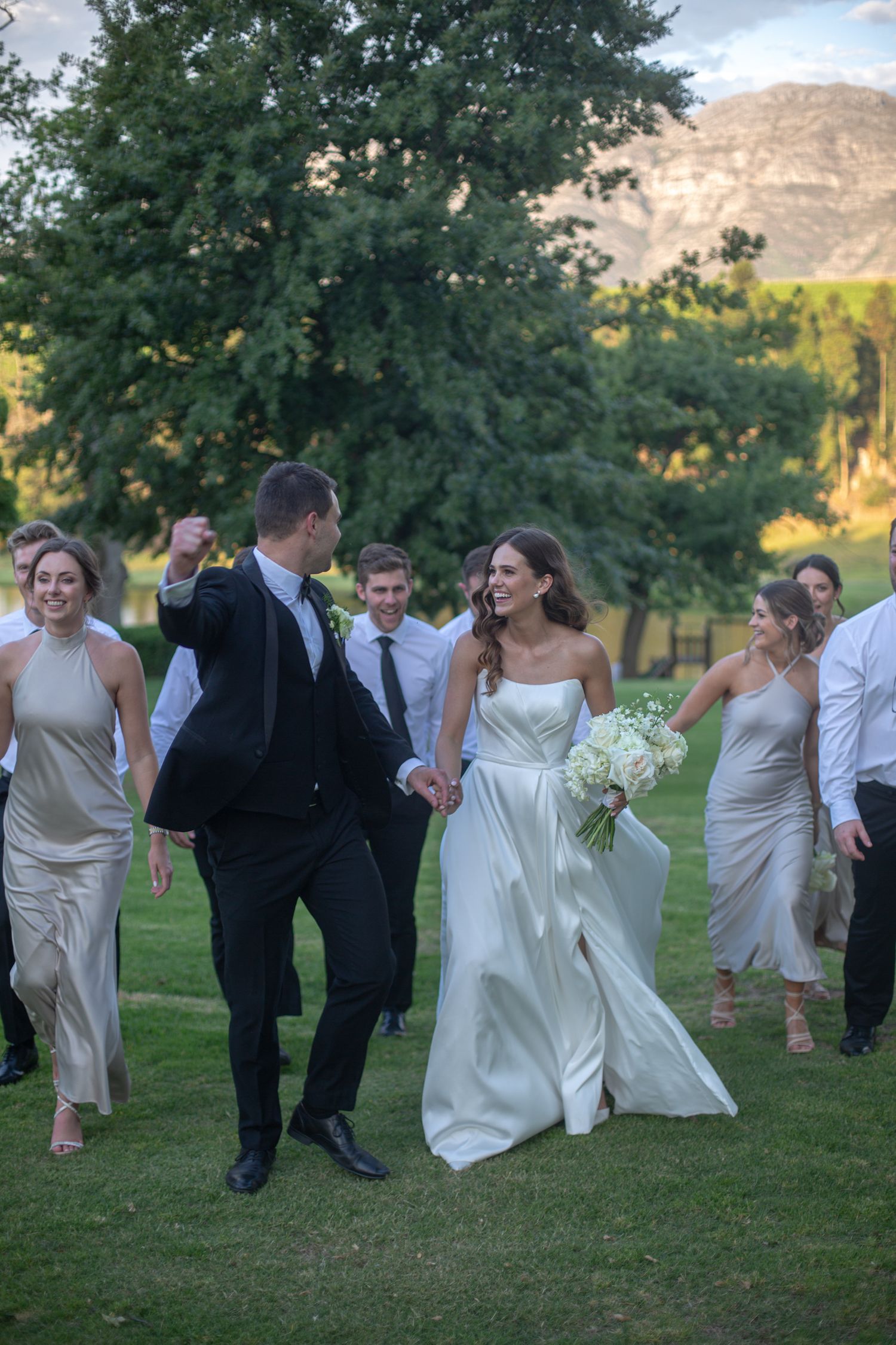 Bride and groom ceremony at Webersburg Wine Farm, Stellenbosch