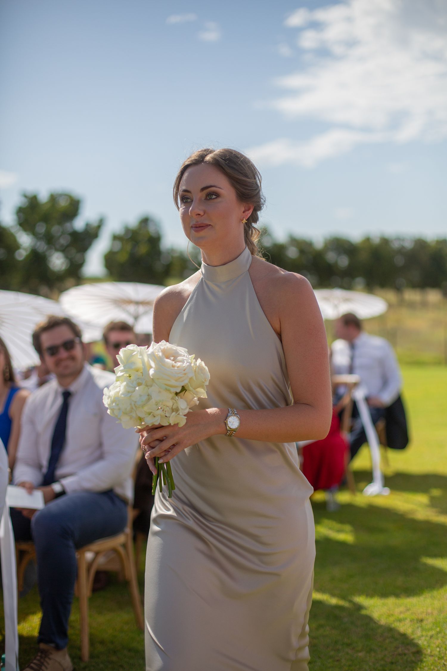 Bride and groom ceremony at Webersburg Wine Farm, Stellenbosch