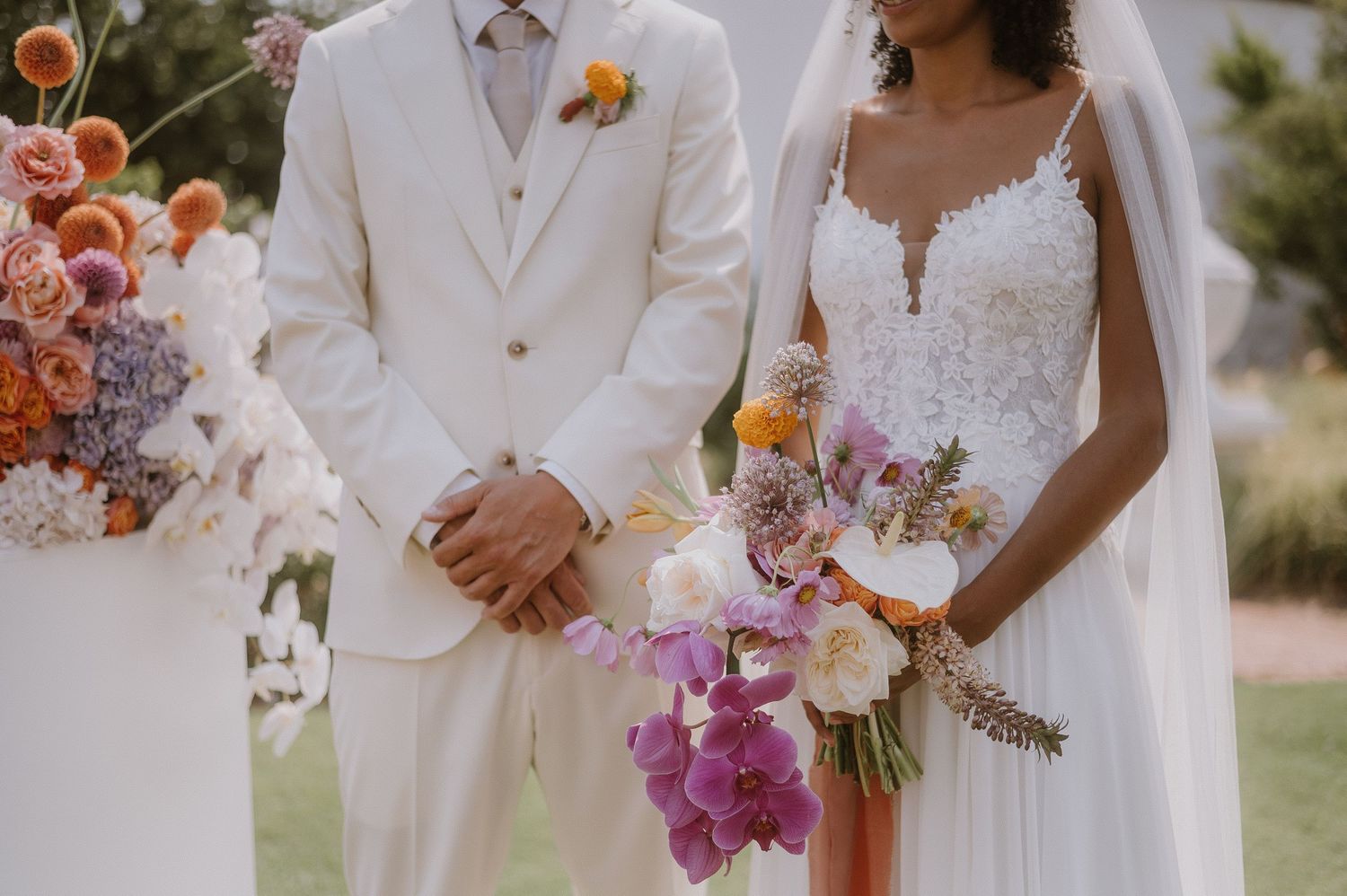 Bride and groom ceremony at Vrede en Lust Wine Estate, Paarl