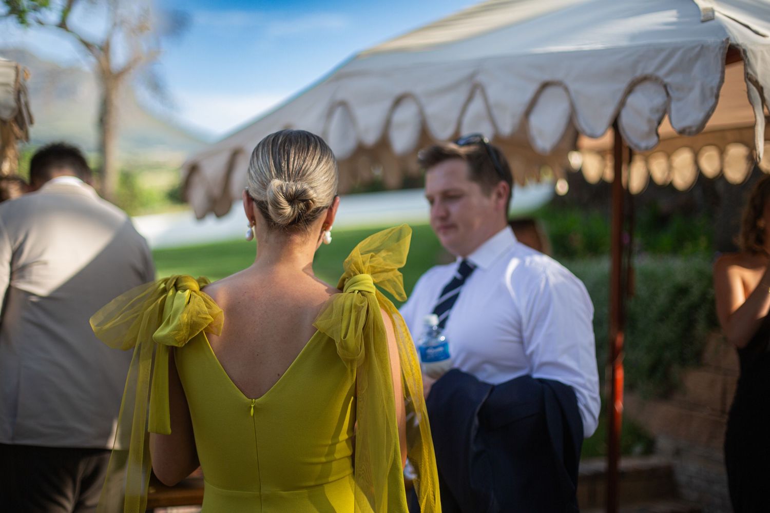 Bride and groom ceremony at Webersburg Wine Farm, Stellenbosch