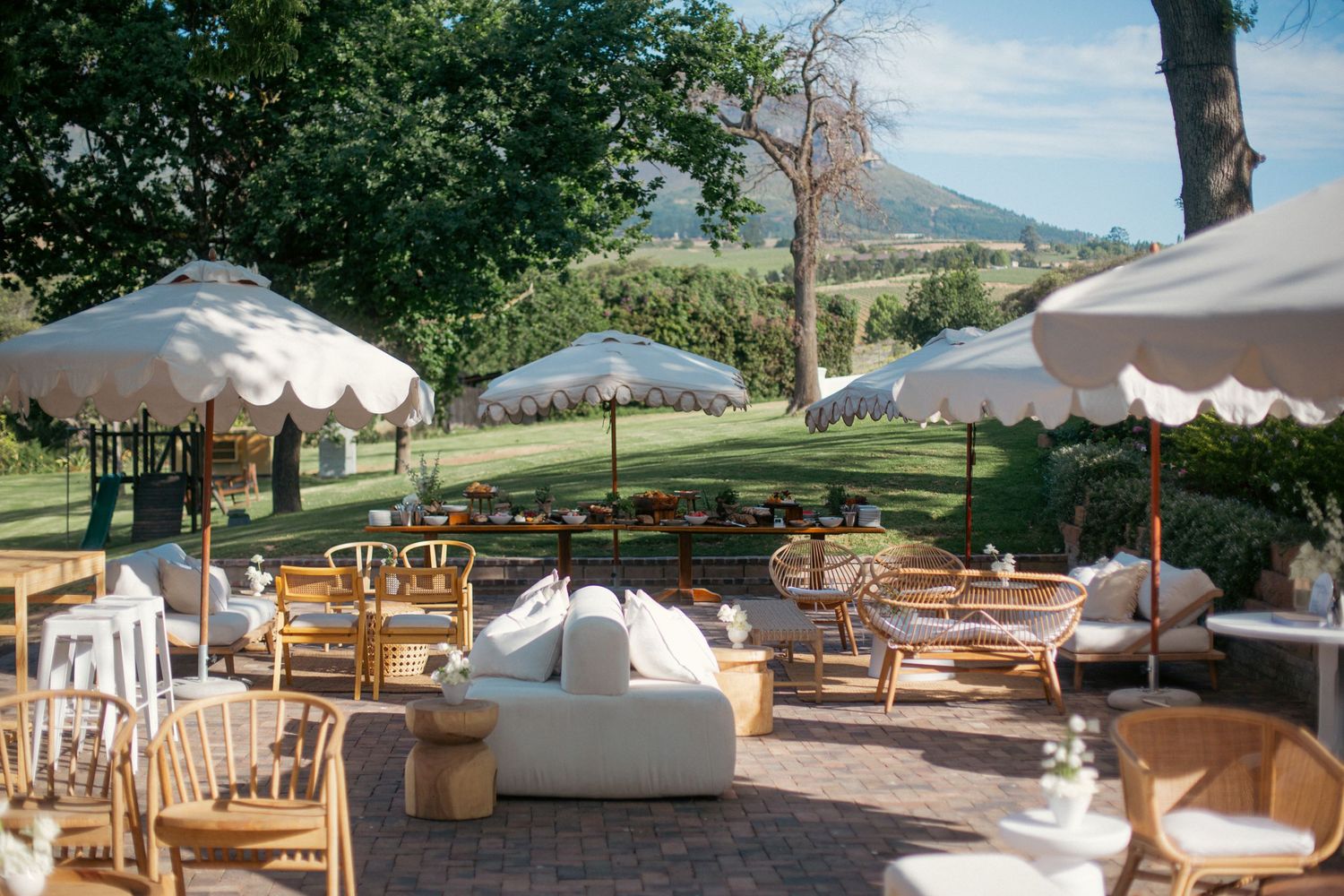 Bride and groom ceremony at Webersburg Wine Farm, Stellenbosch