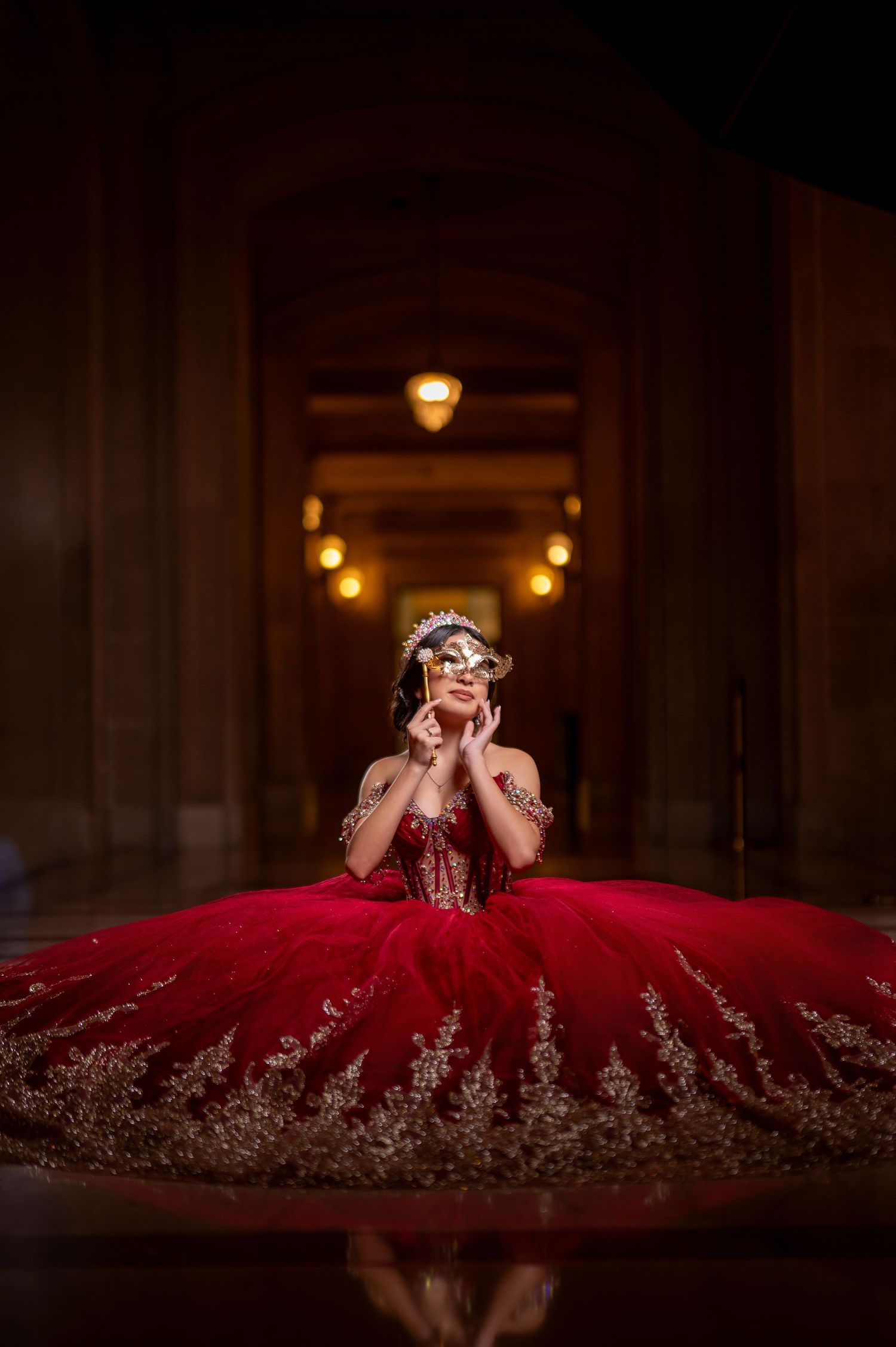 Editorial quince pre-shoot, luxury portraits in San Francisco , quinceañera photography by The Padillas.