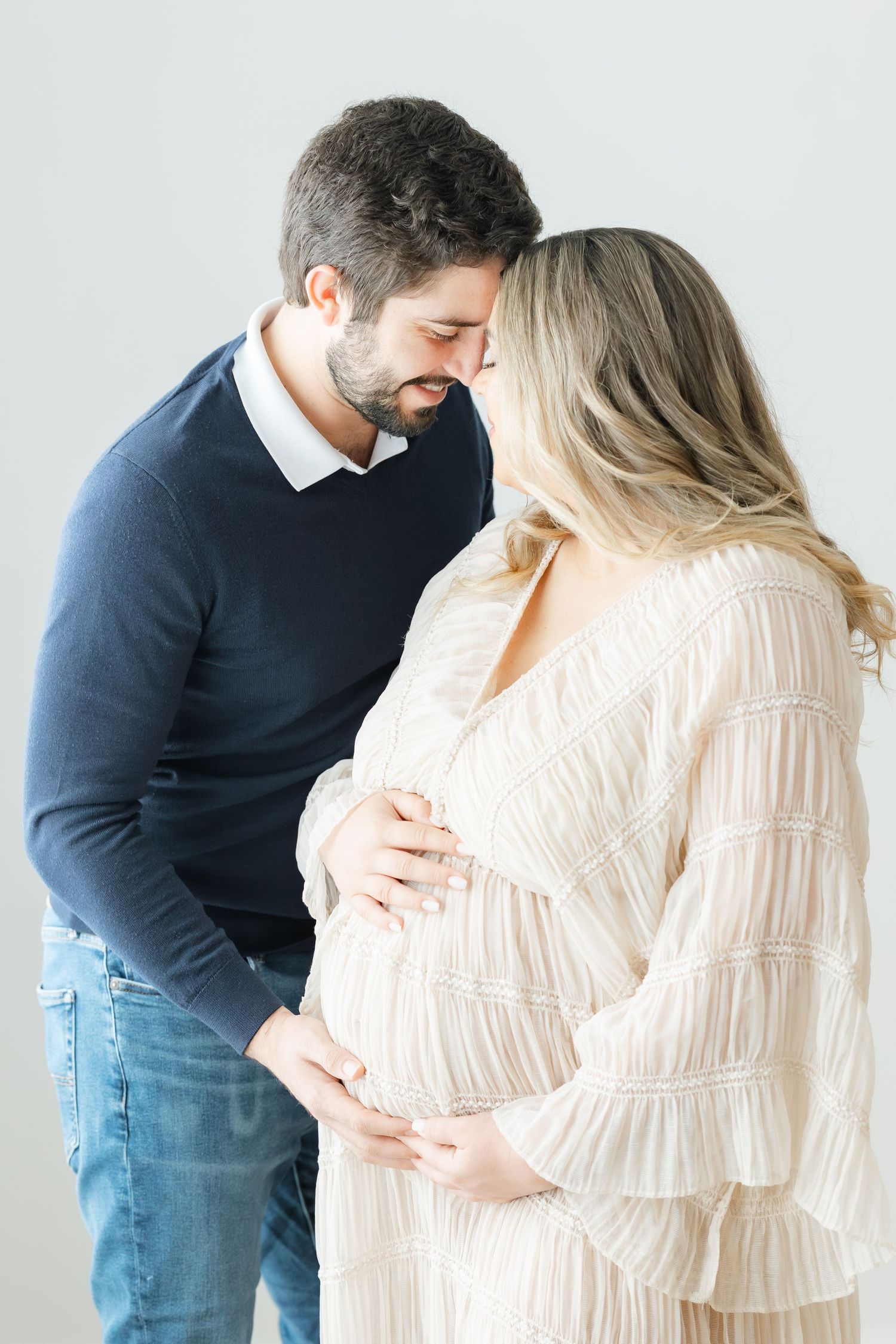 Maternity photography studio in Asheville NC featuring elegant, light and airy pregnancy portraits.