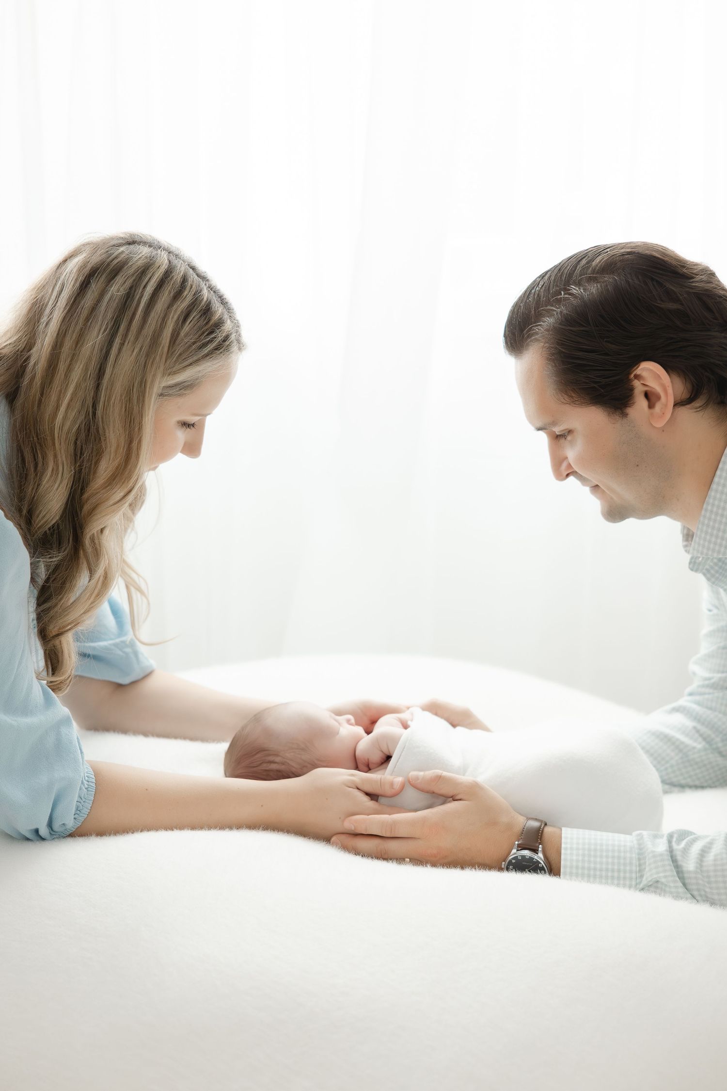 Studio newborn photography in Asheville NC specializing in timeless, elegant newborn images.