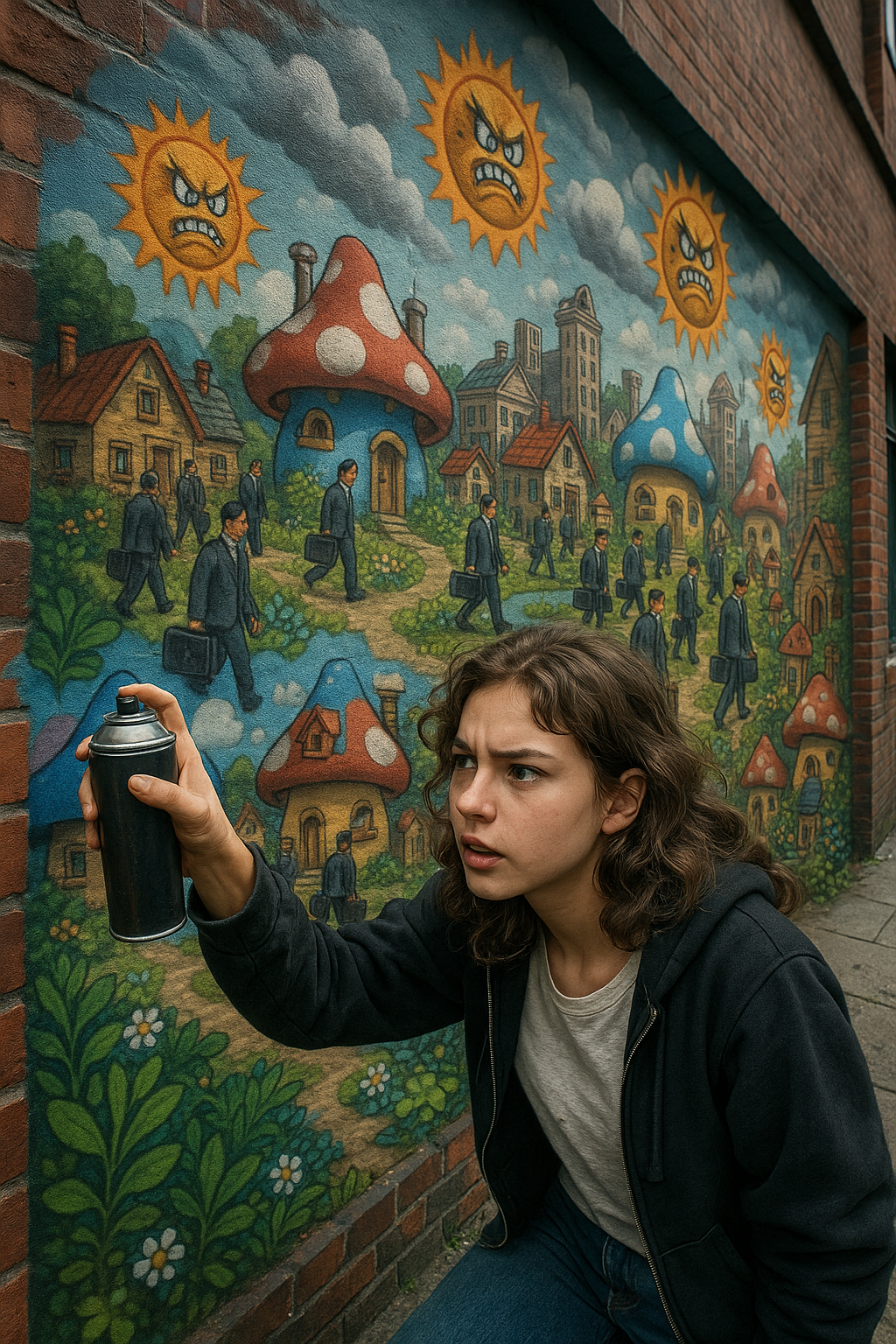 A.I. Artwork - Graffiti Girl (True Momento)