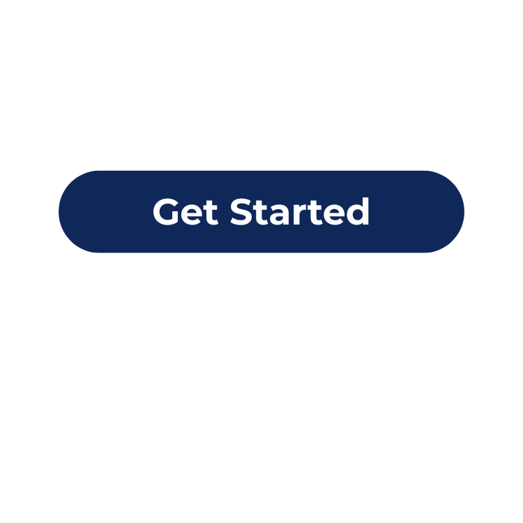 A dark blue rounded rectangular button displaying 