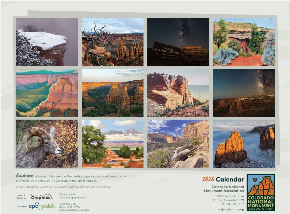 Colorado National Monument 2026 Calendar - Jenny Casad Photographer - Starry Skies Over Timeless Lands - Universe Above, A Monument Below