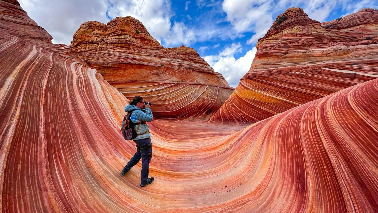 Photographer Jenny Casad at The Wave in southwestern Utah/Page Arizona
