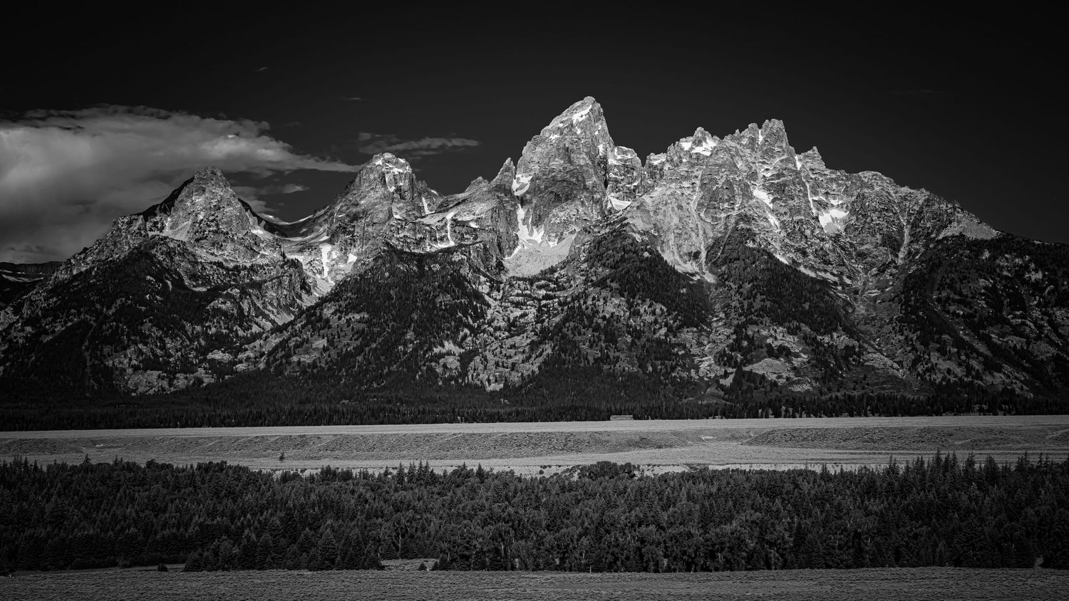 Grand Teton National Park black and white photo available for print