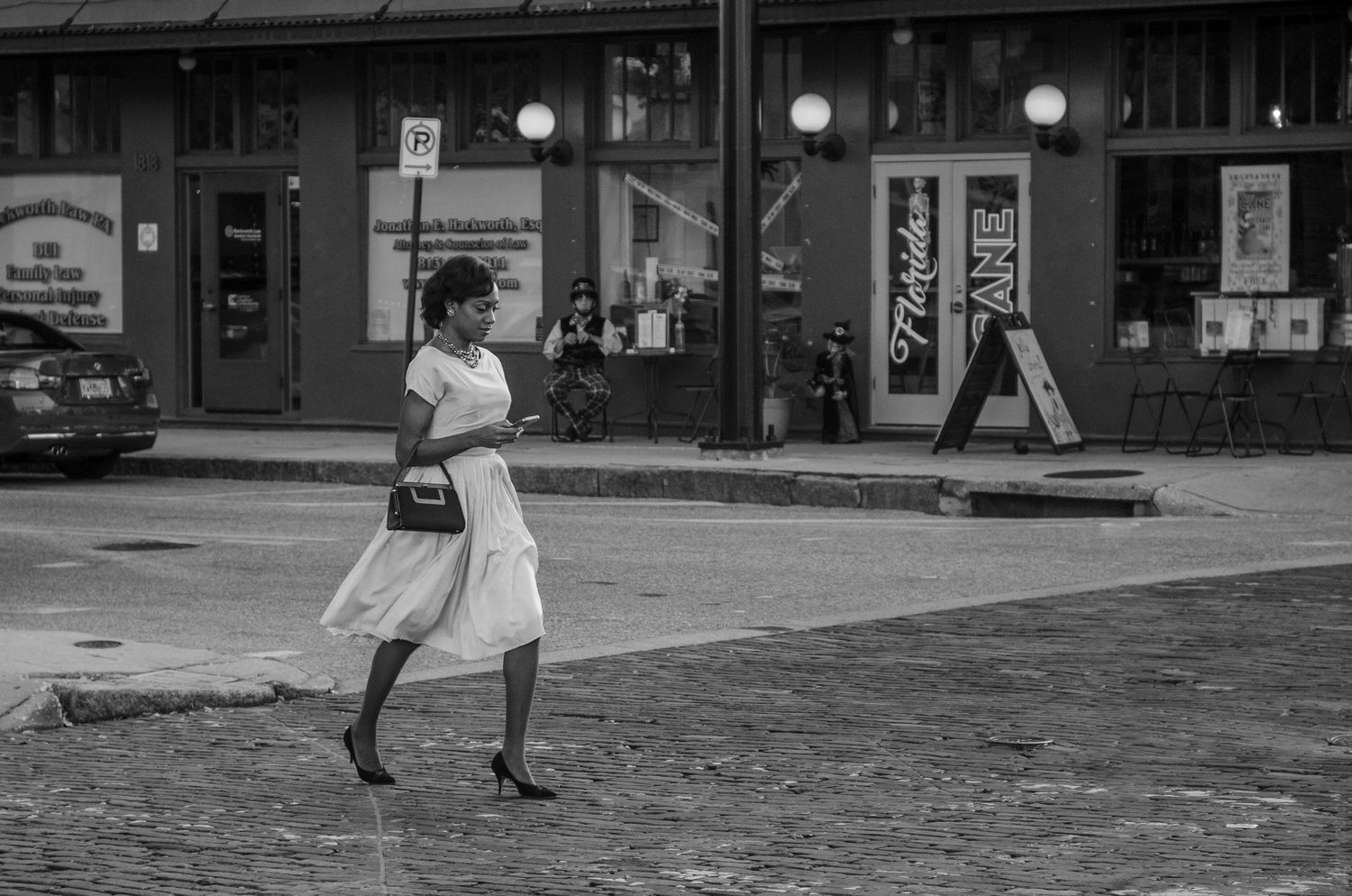 Model walking Ybor