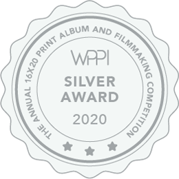 A row of gray circular award badges or medallions with text arranged horizontally.