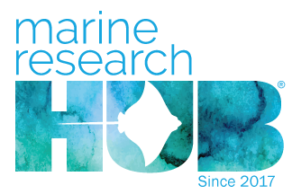 Marine Research Hub logo with watercolor teal design, established Since 2017.