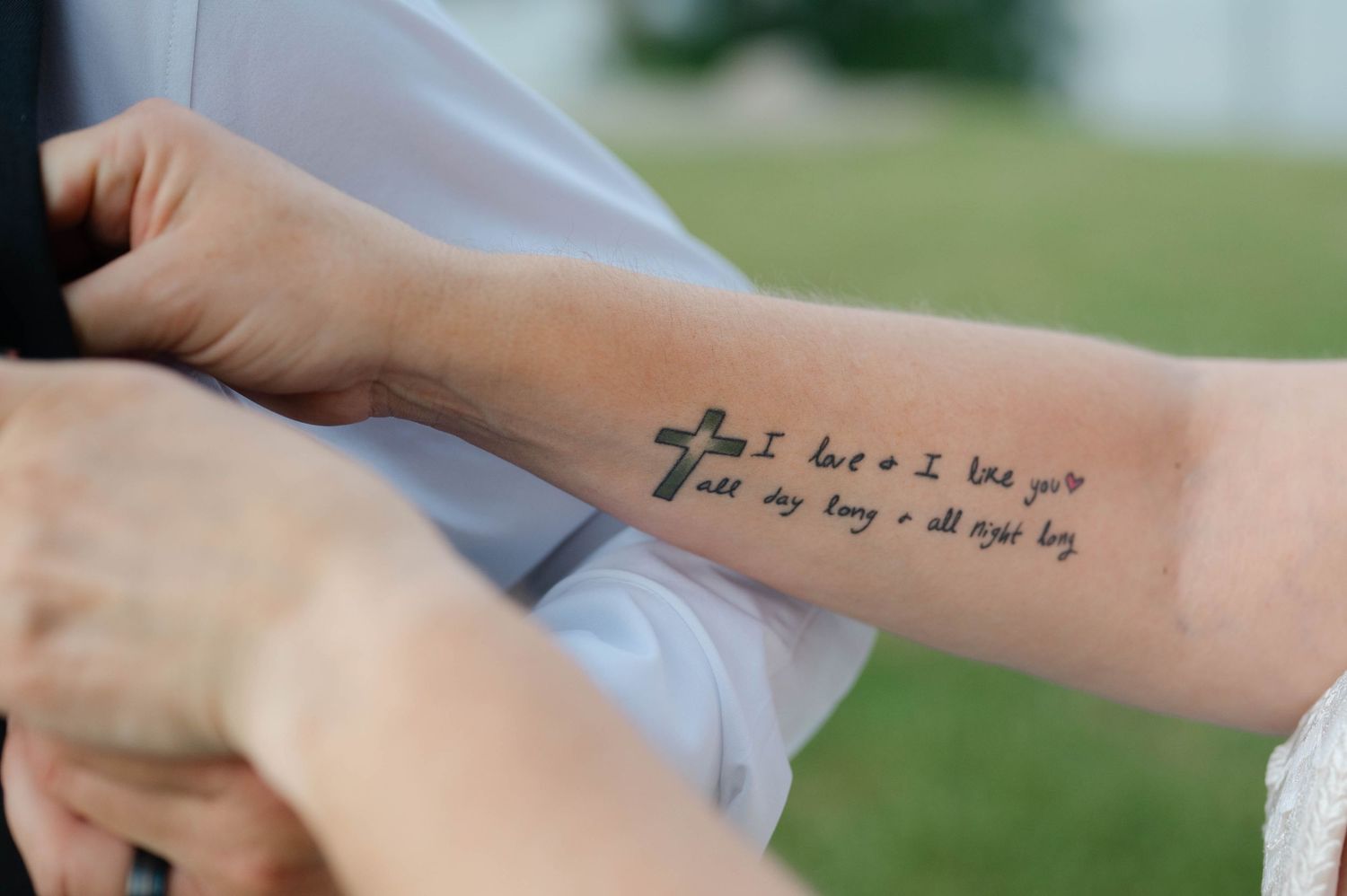 The bride's tattoo
