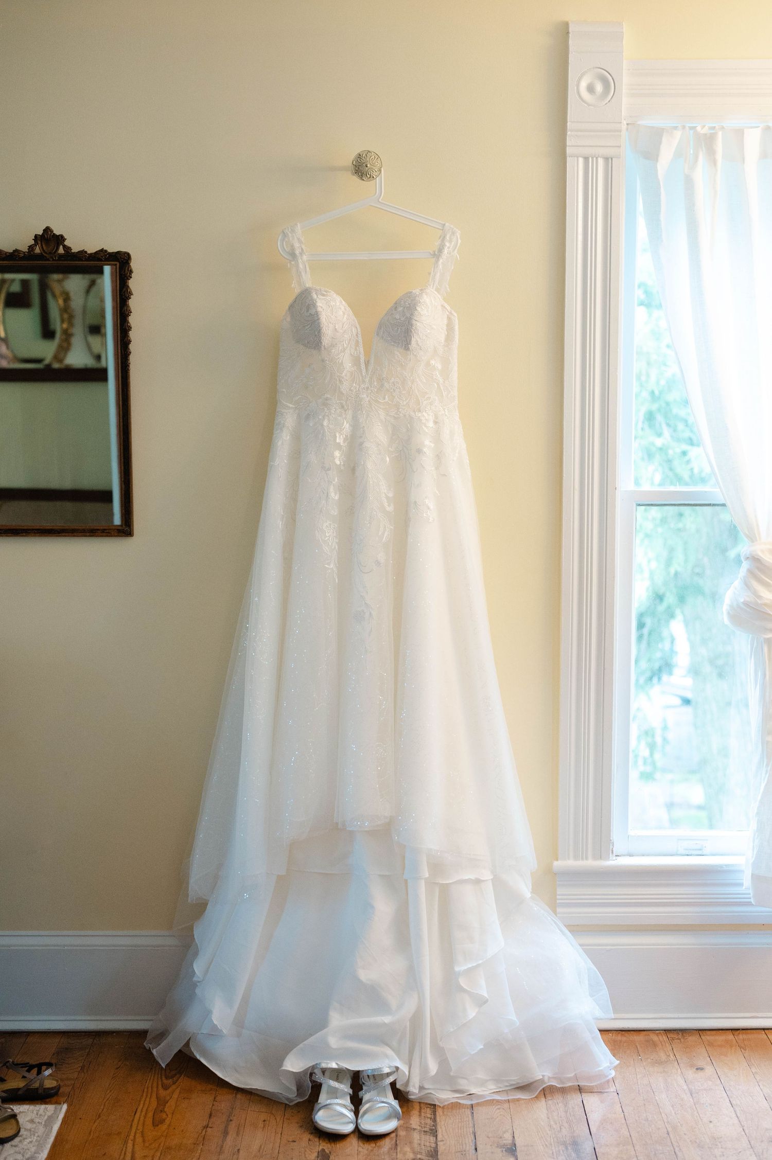 Bride's wedding gown