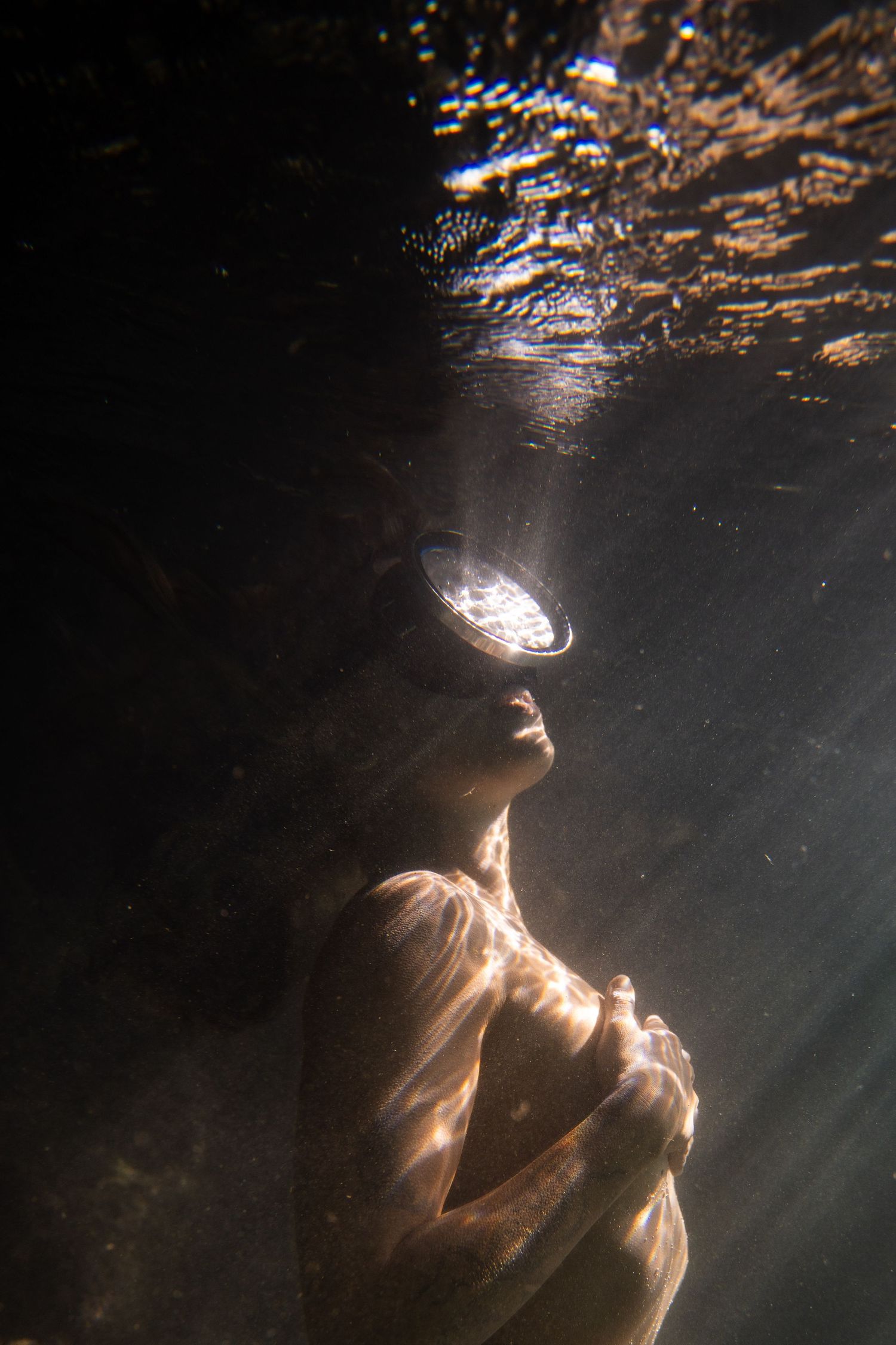 Underwater female shoot in the Caribbean ocean Curaçao / Onderwater fotoshoot op Curacao.