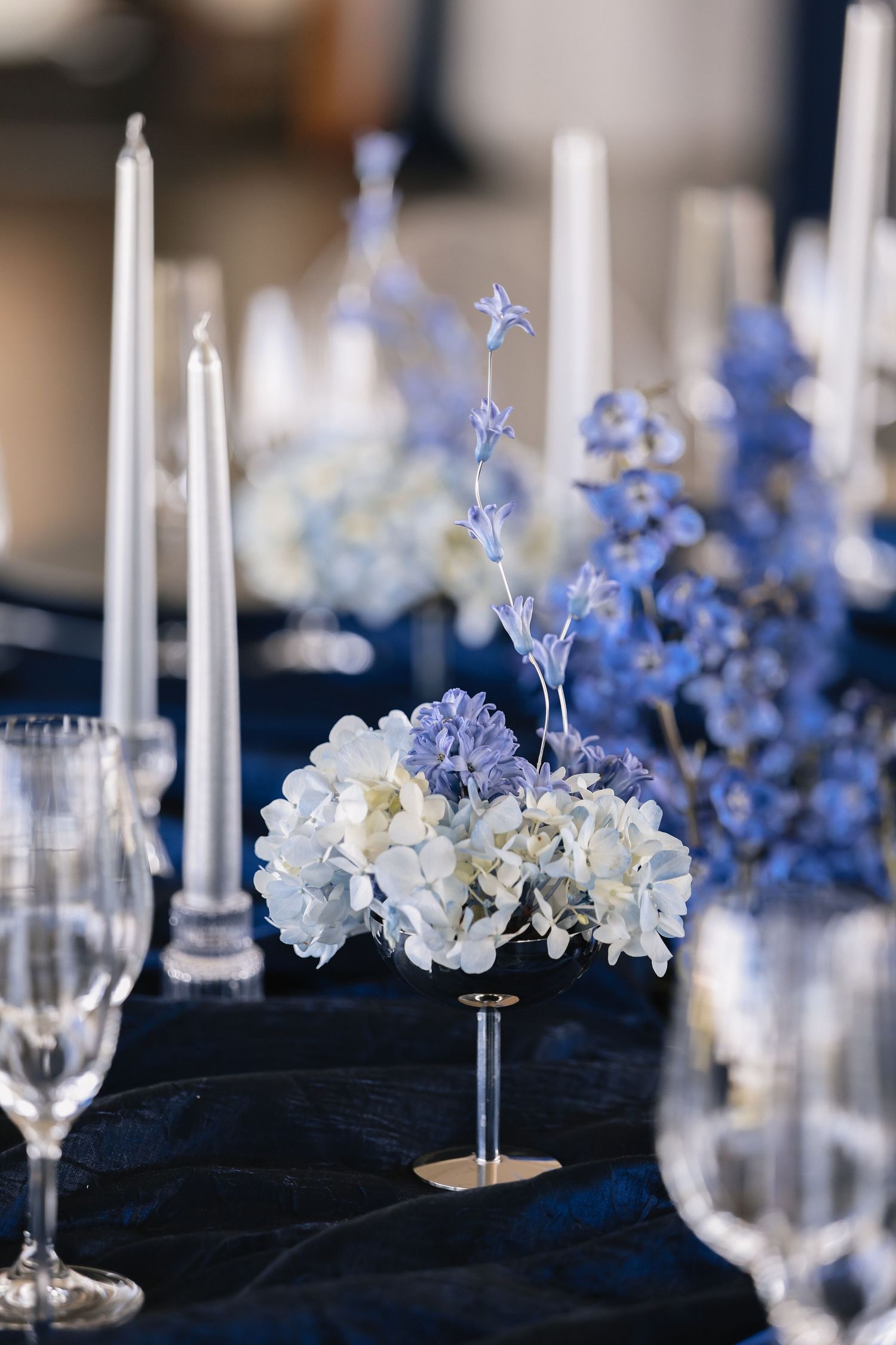 Blue Hour Editorial with The Mountain Aisle at Deet Flat Ranch in Nampa Idaho by Molly Vincent Photography luxury editorial blue wedding