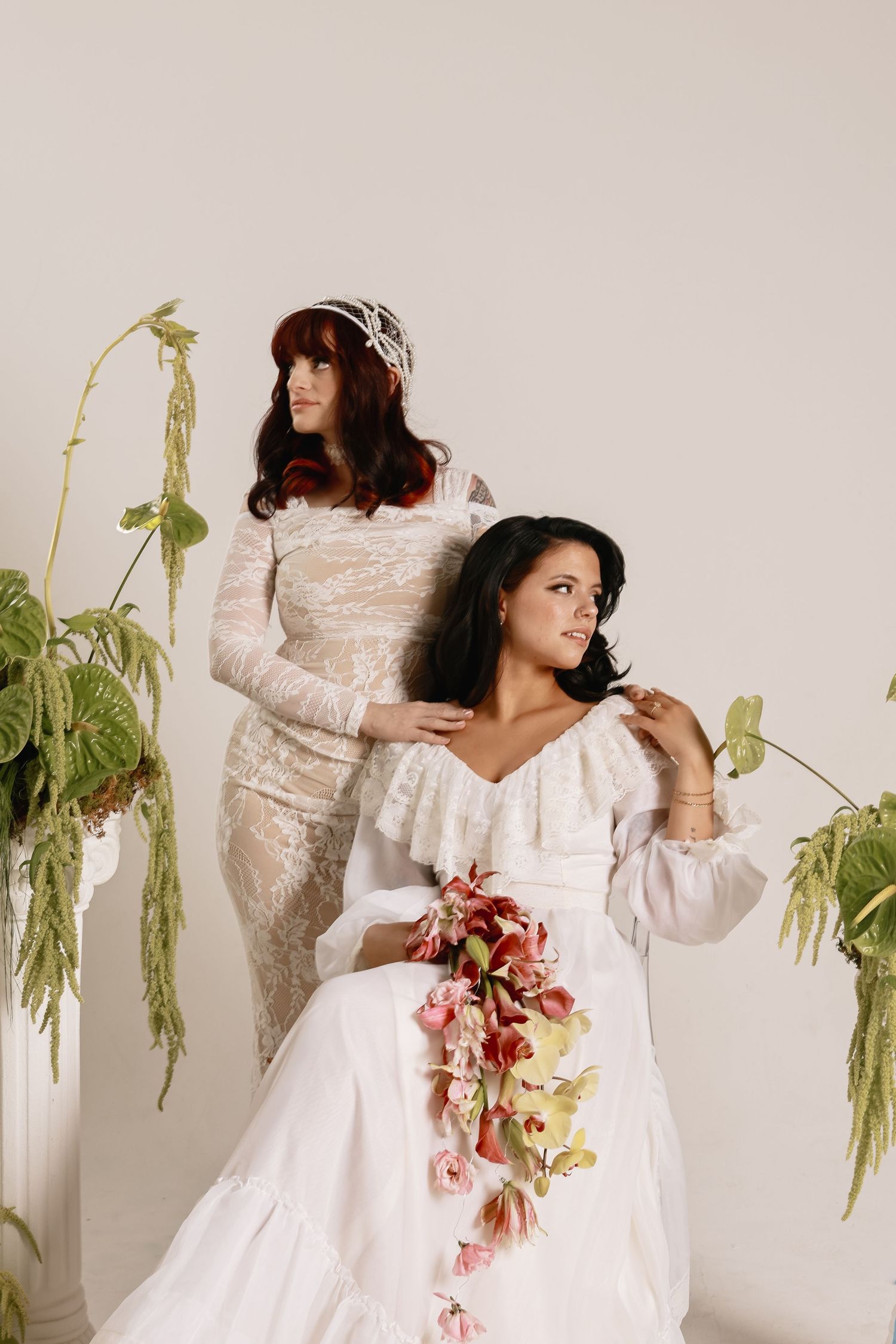 Vintage Kitsch Wedding at Studio Q queer gay lesbian couple by molly vincent photography idaho boise meridian nampa kuna caldwell