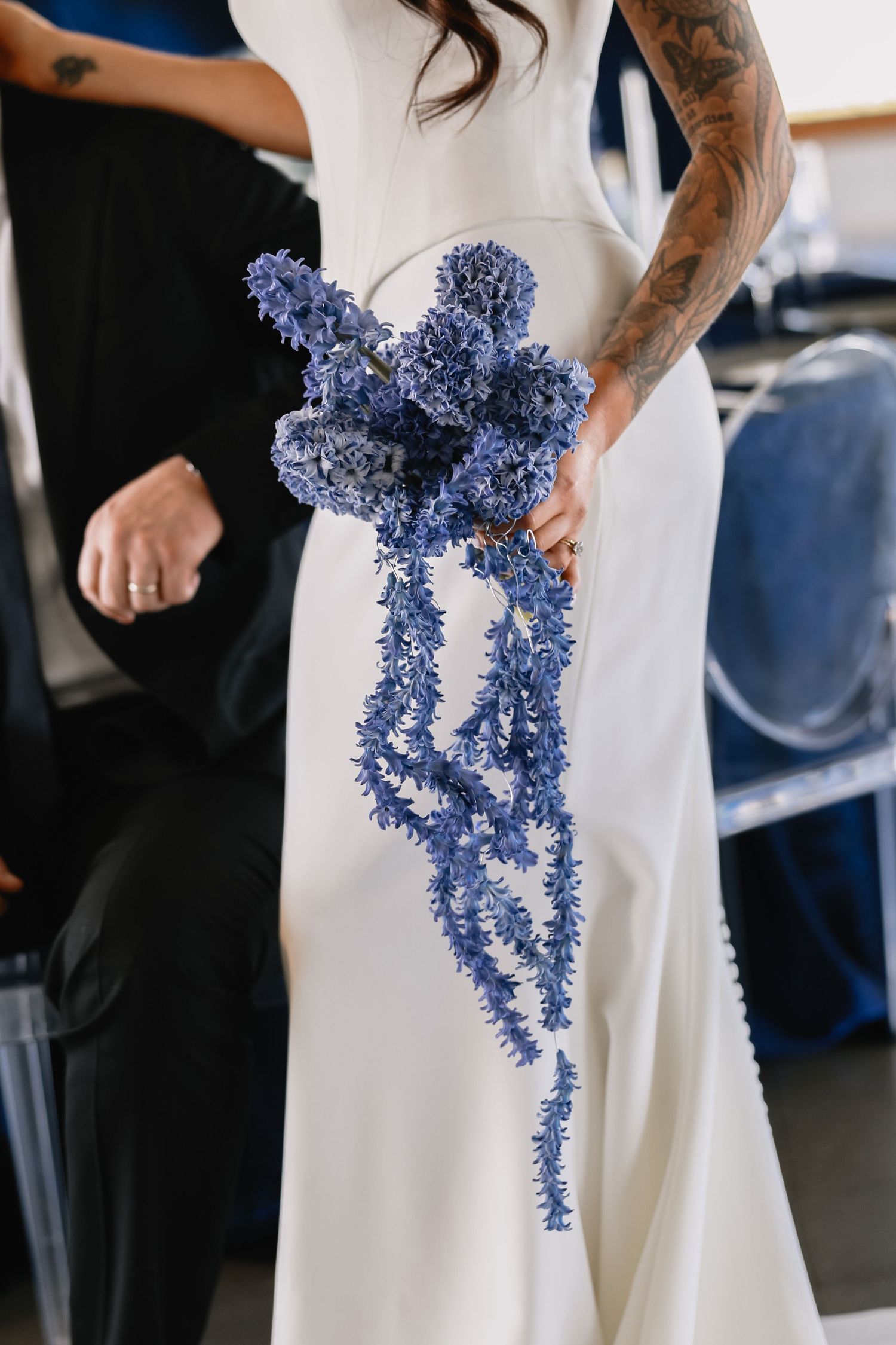Blue Hour Editorial with The Mountain Aisle at Deet Flat Ranch in Nampa Idaho by Molly Vincent Photography luxury editorial blue wedding