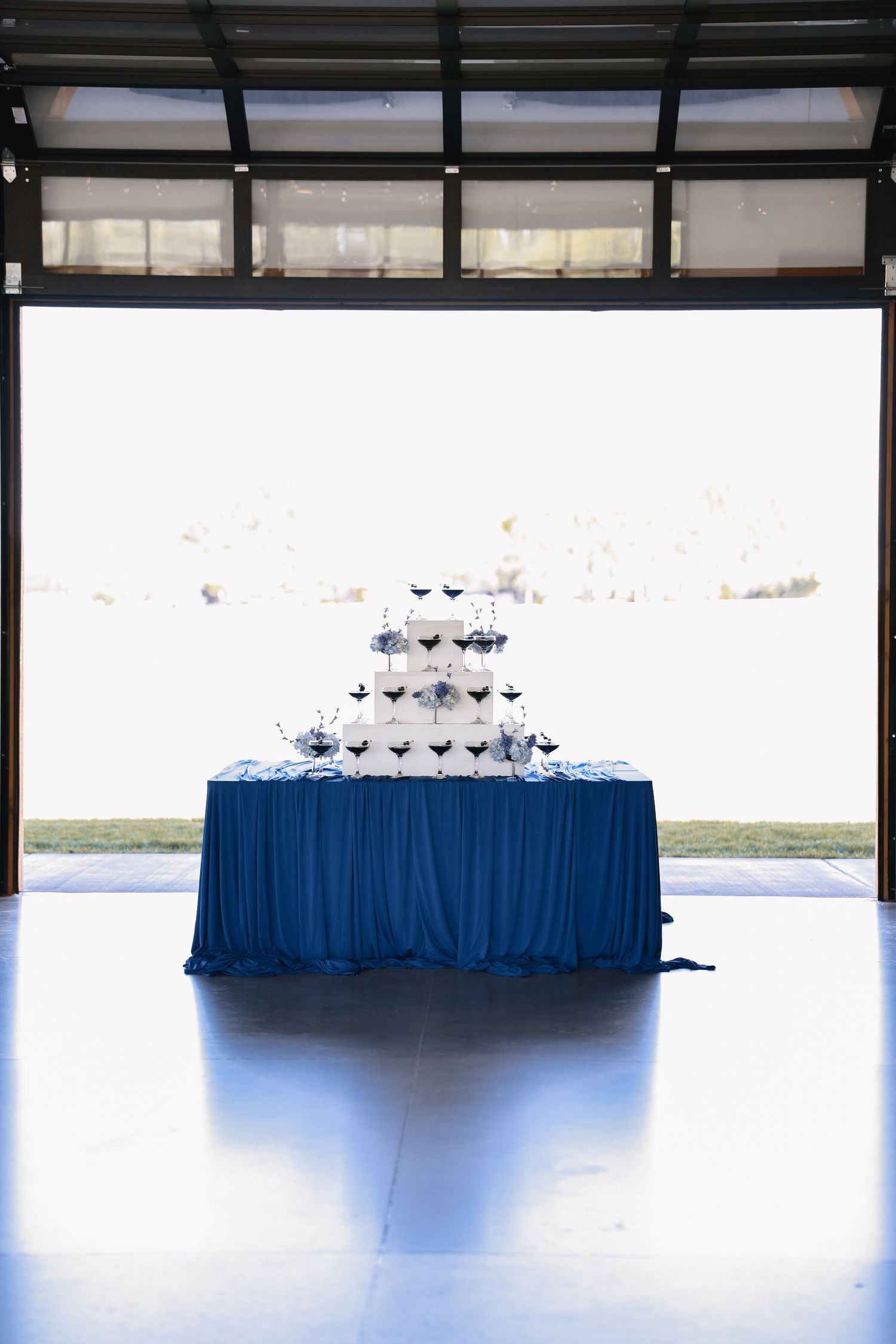 Blue Hour Editorial with The Mountain Aisle at Deet Flat Ranch in Nampa Idaho by Molly Vincent Photography luxury editorial blue wedding