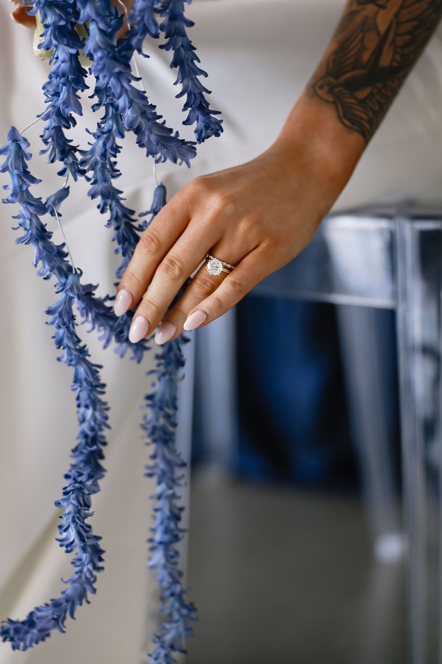 Blue Hour Editorial with The Mountain Aisle at Deet Flat Ranch in Nampa Idaho by Molly Vincent Photography luxury editorial blue wedding