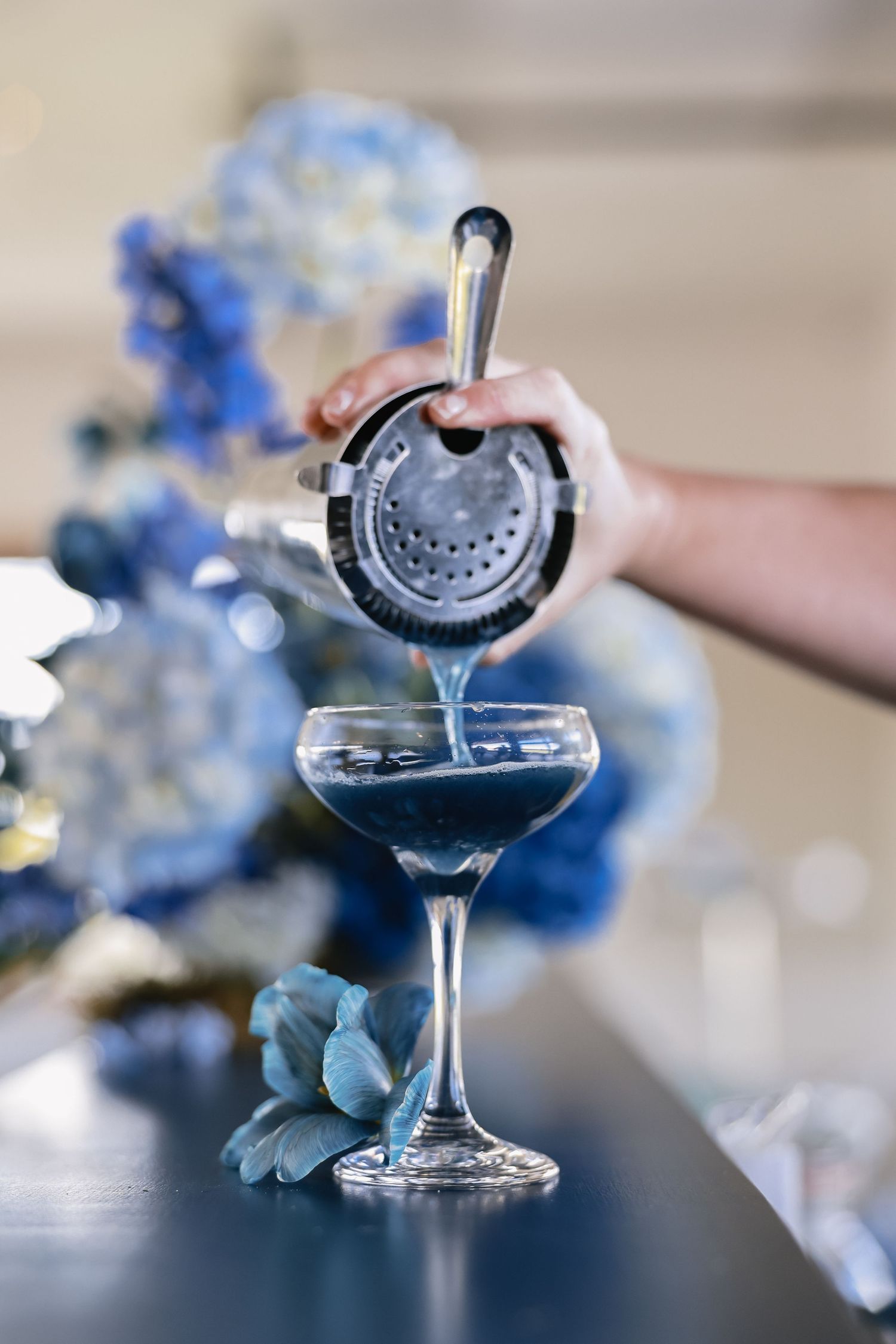 Blue Hour Editorial with The Mountain Aisle at Deet Flat Ranch in Nampa Idaho by Molly Vincent Photography luxury editorial blue wedding