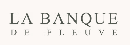 Elegant typography logo design for 'La Banque de Fleuve' in classic serif font.