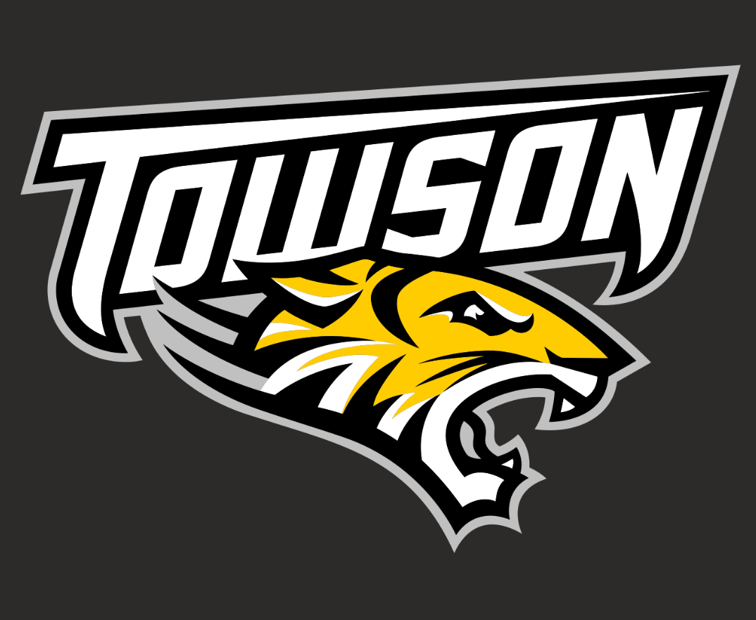 Collection of black and white sports team logos with yellow accents arranged in a horizontal row.