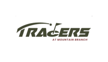 A sleek black and white Tracers logo design with stylized text and dynamic graphic elements.