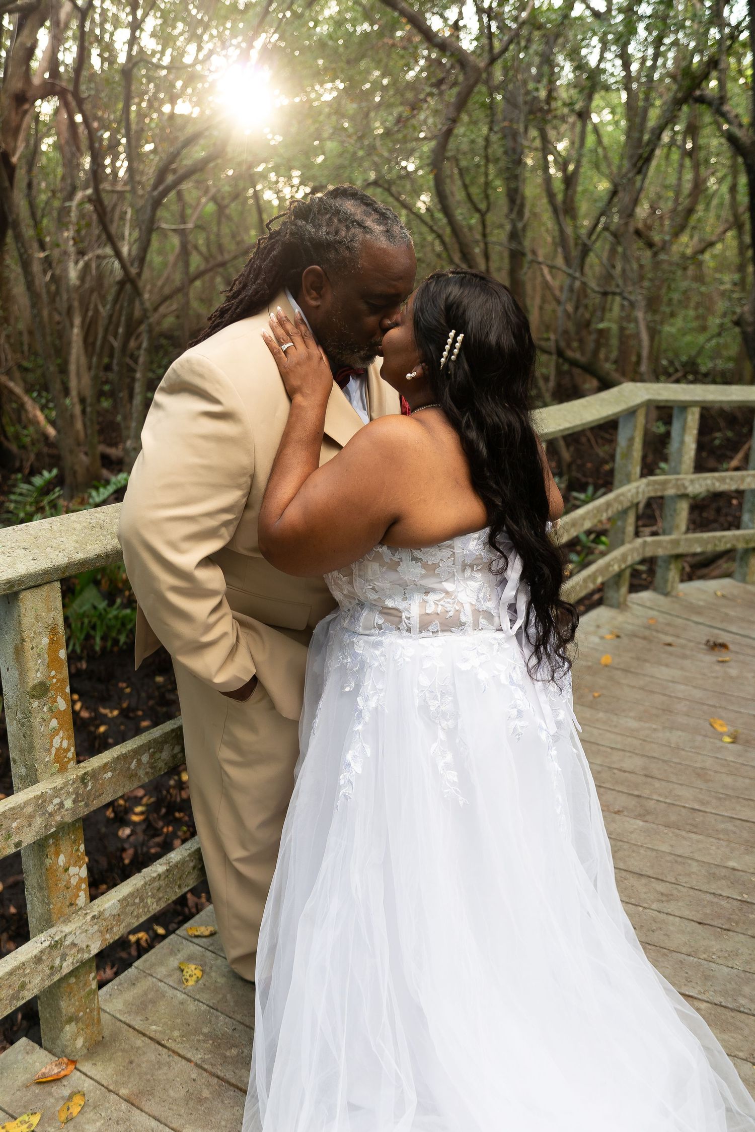 newly weds intimate outdoor nature sunset session