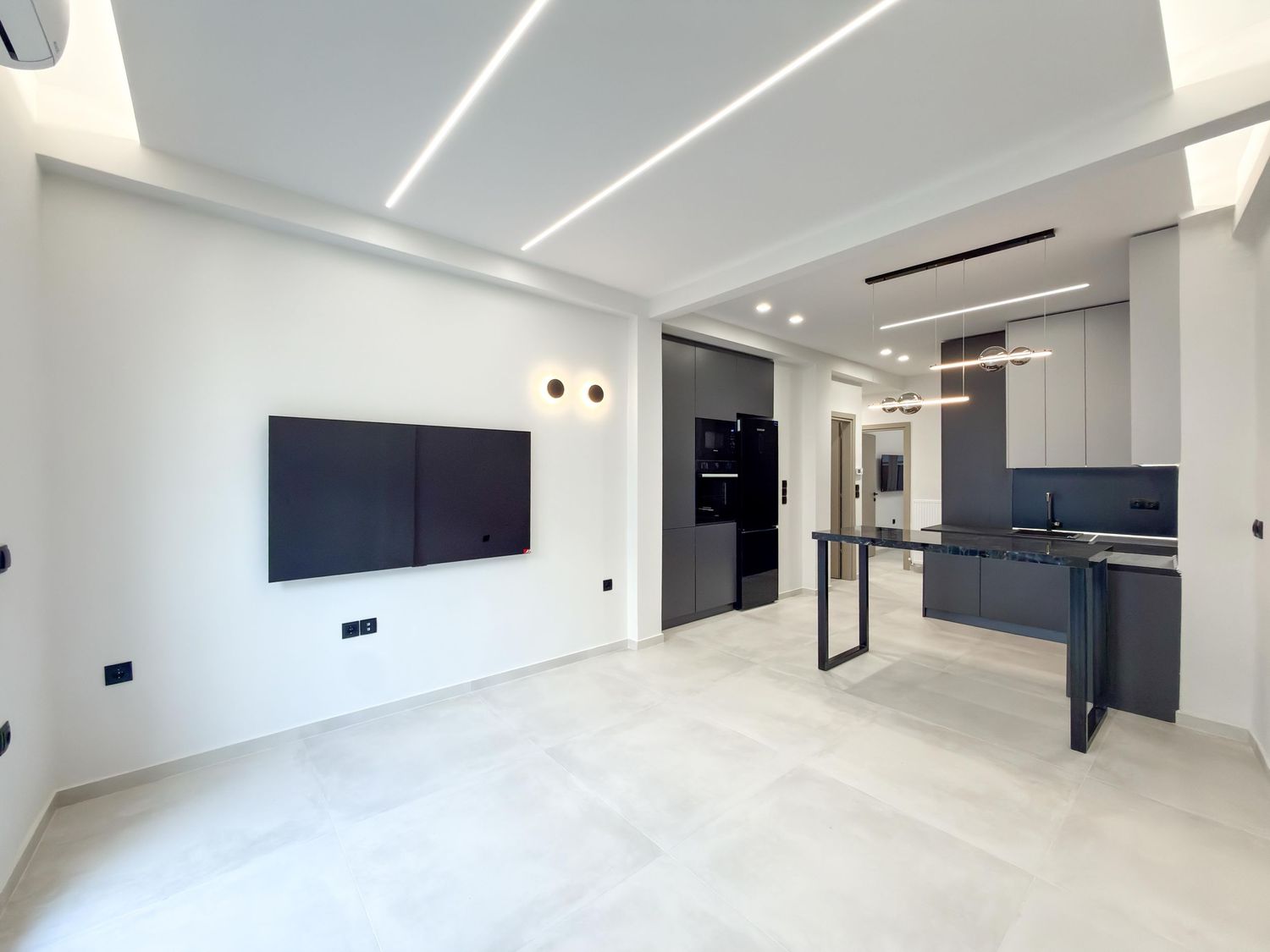 Καλαίσθητο καθιστικό με cozy ατμόσφαιρα και minimal design