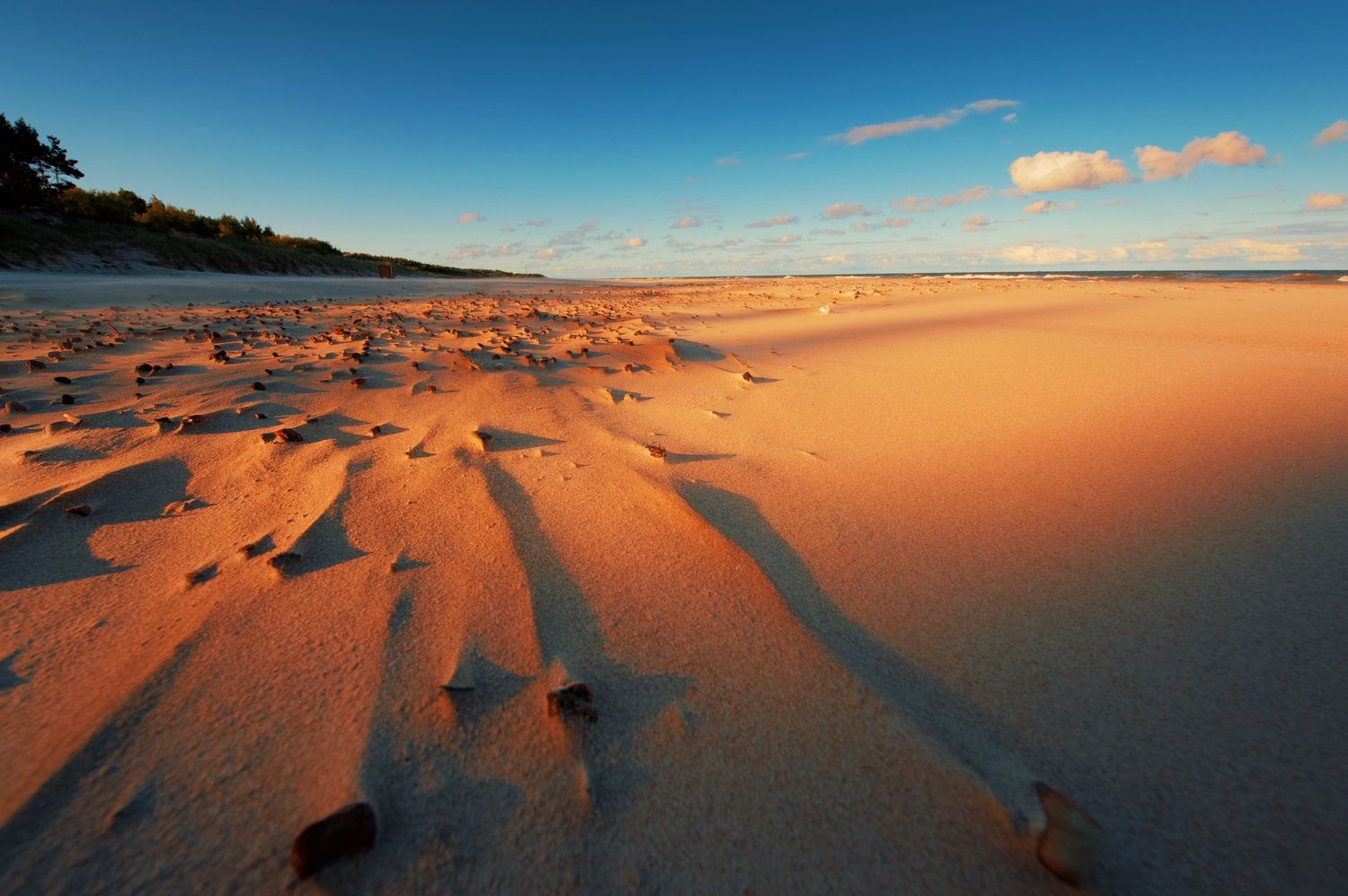 Fargerikke bilde av sandmønstre på en strand i Vestland. Detaljert naturfotografering som viser teksturer og kystlandskap.