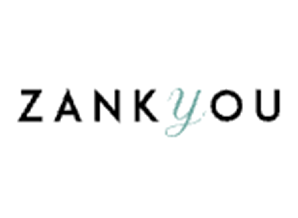 Black and teal Zankyou wedding planning website logo design with stylized text.
