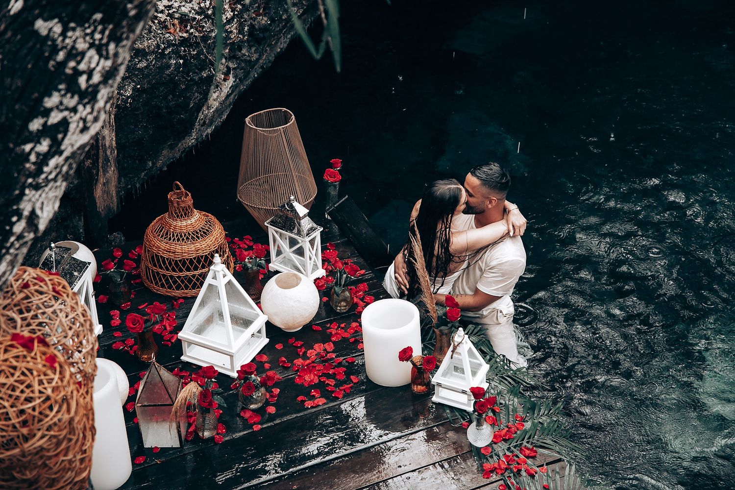 Magical Engagement in a Sacred Cenote in Riviera Maya