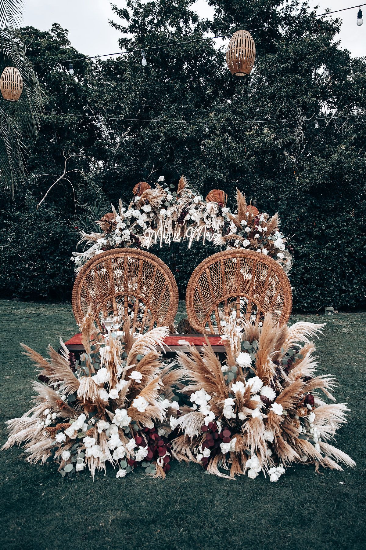 Wedding reception decoration at Dreams Tulum Resort Riviera Maya