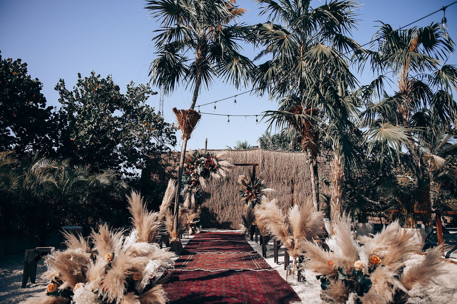 Destination wedding reception setup at Nu Tulum Tulum Mexico
