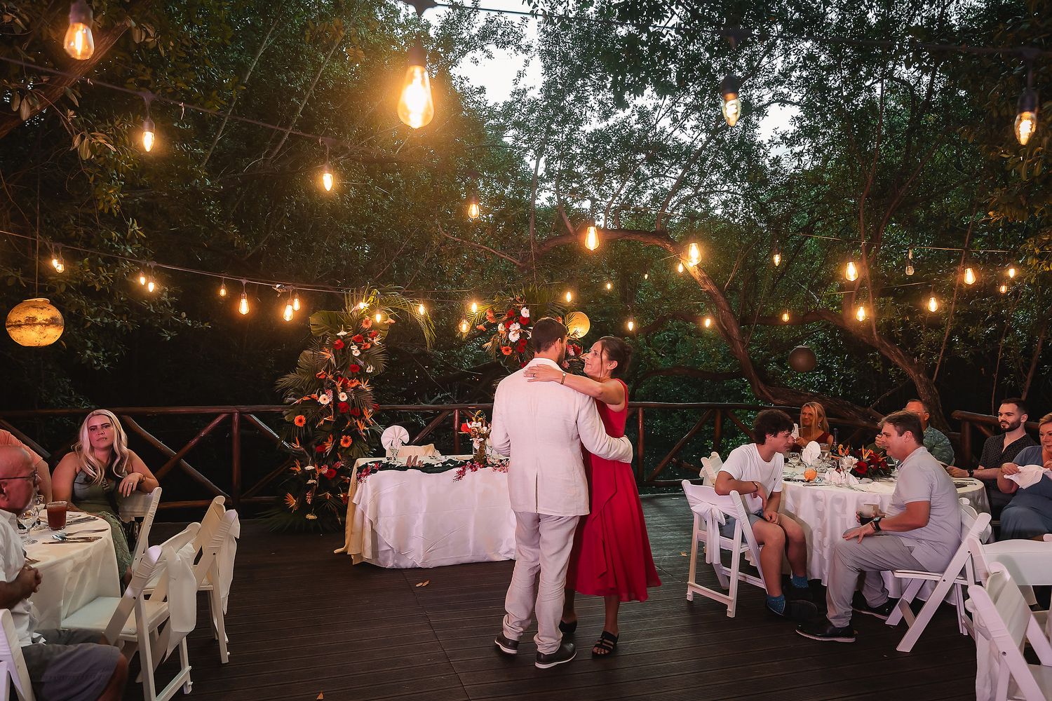 Luxury destination wedding reception at Sandos Caracol Eco Resort Mexico