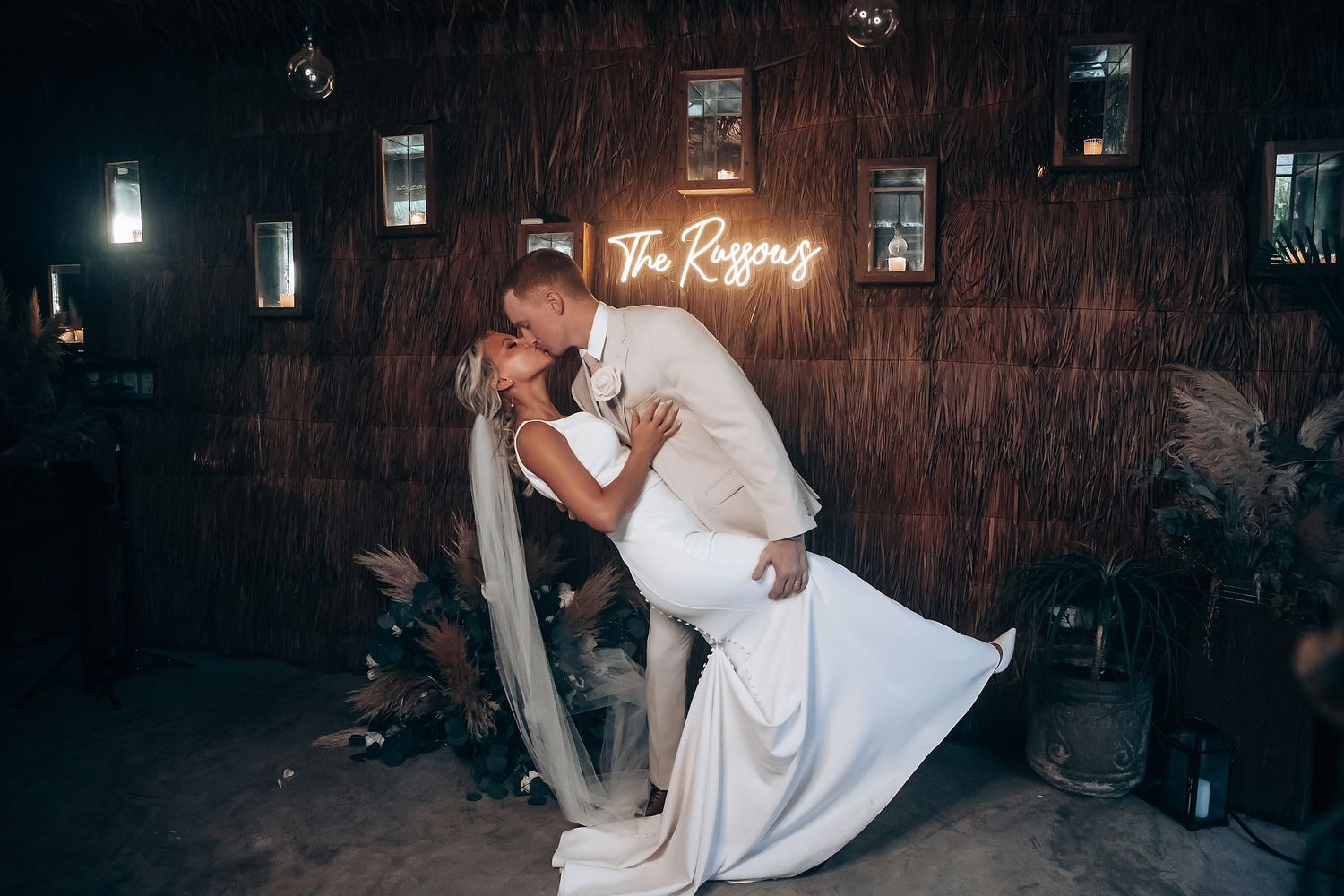 Bride and groom portrait at Nu Tulum wedding in Tulum Mexico
