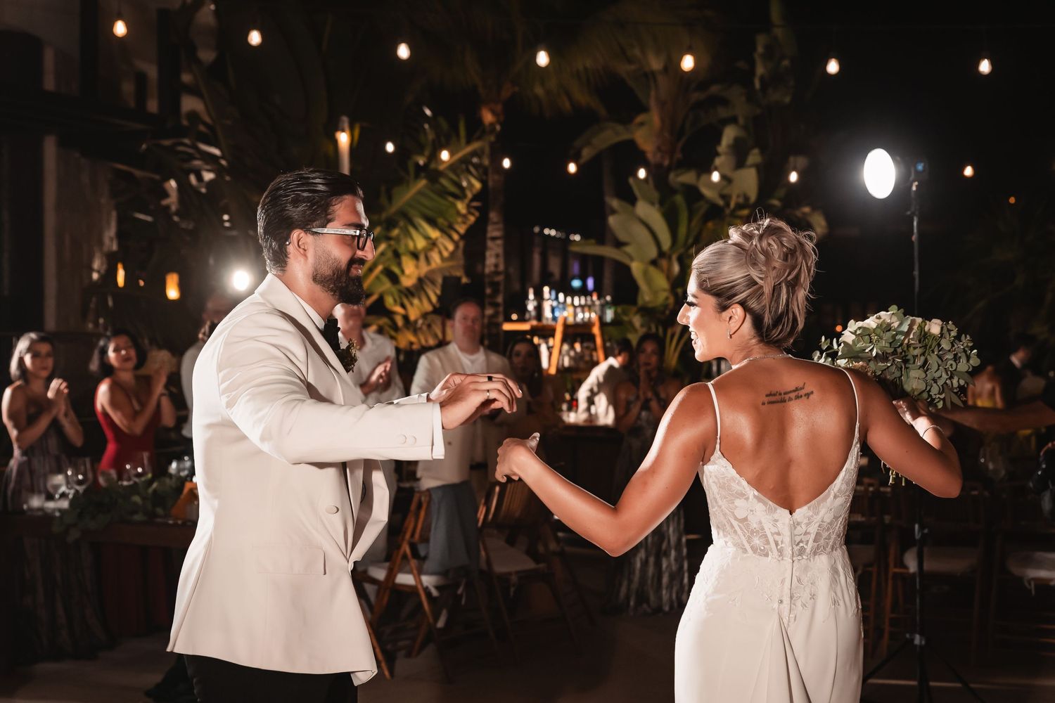 Destination wedding reception photography in Riviera Maya