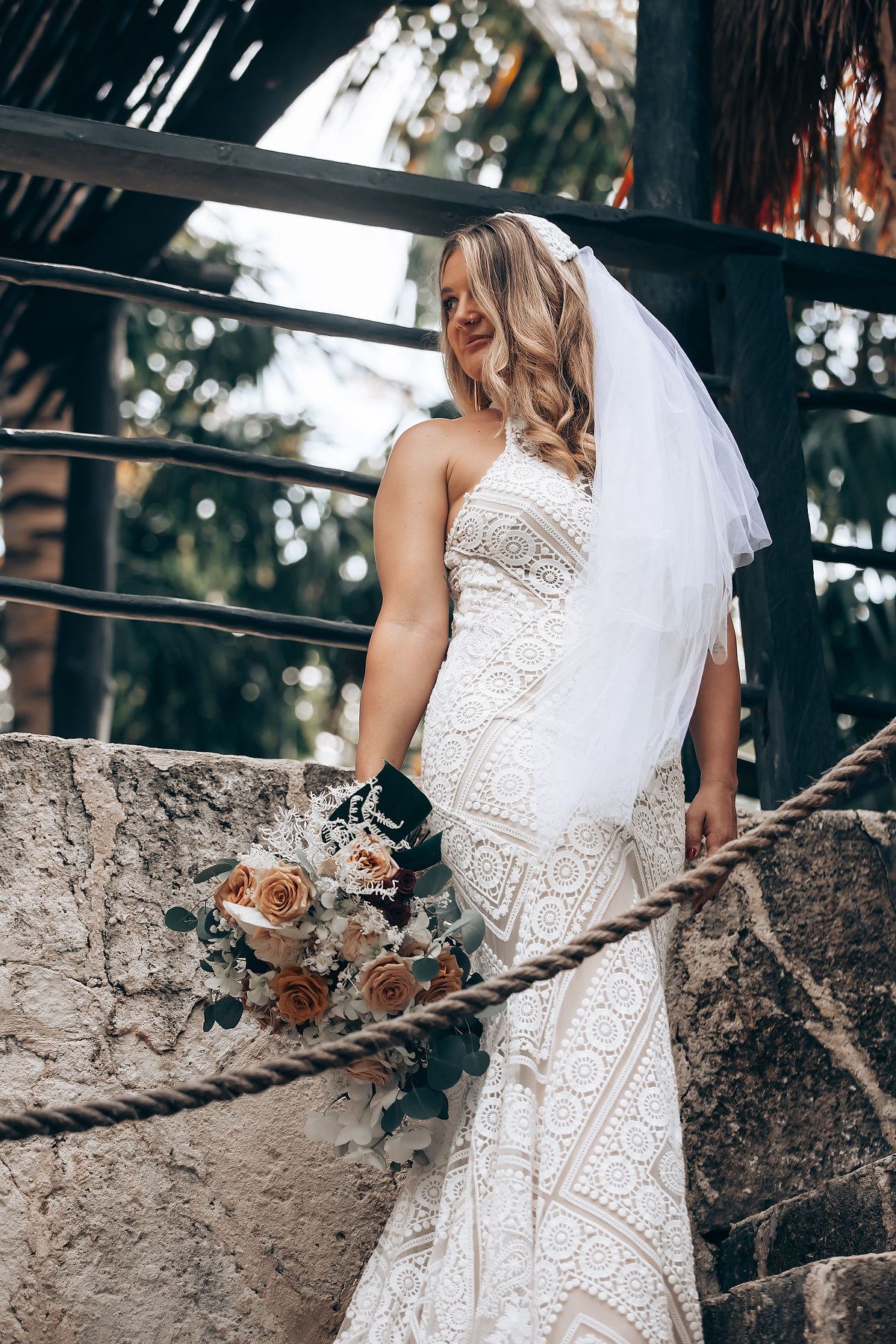 Bride portrait during a NEST Tulum destination wedding