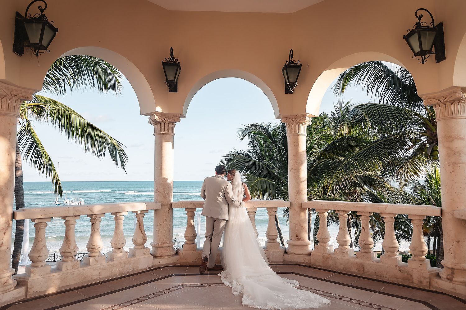 Bride portrait during a Villa La Joya destination wedding in Mexico
