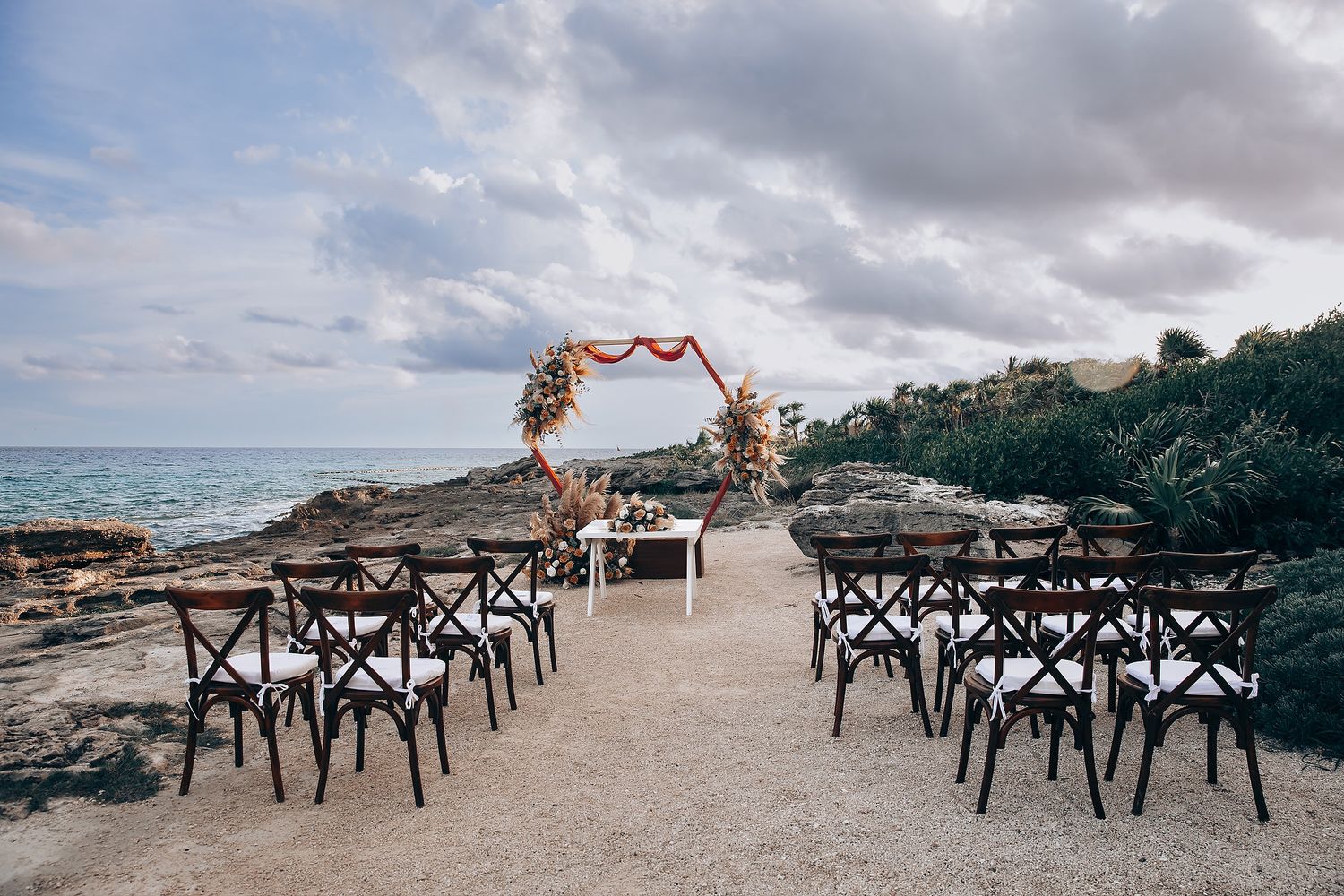 Occidental at Xcaret Destination tropical garden wedding photography