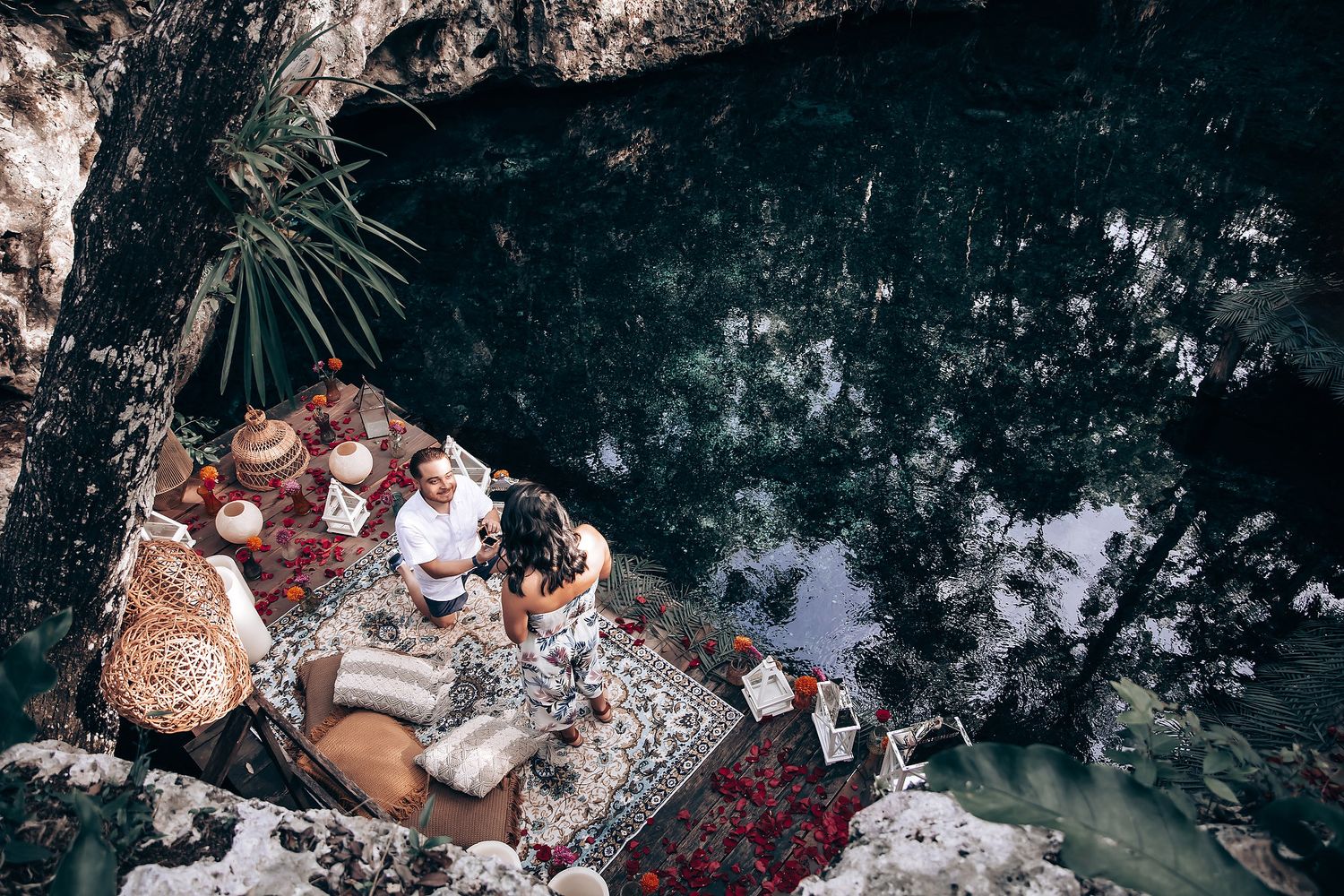 Luxury Cenote Engagement Film in Tulum
