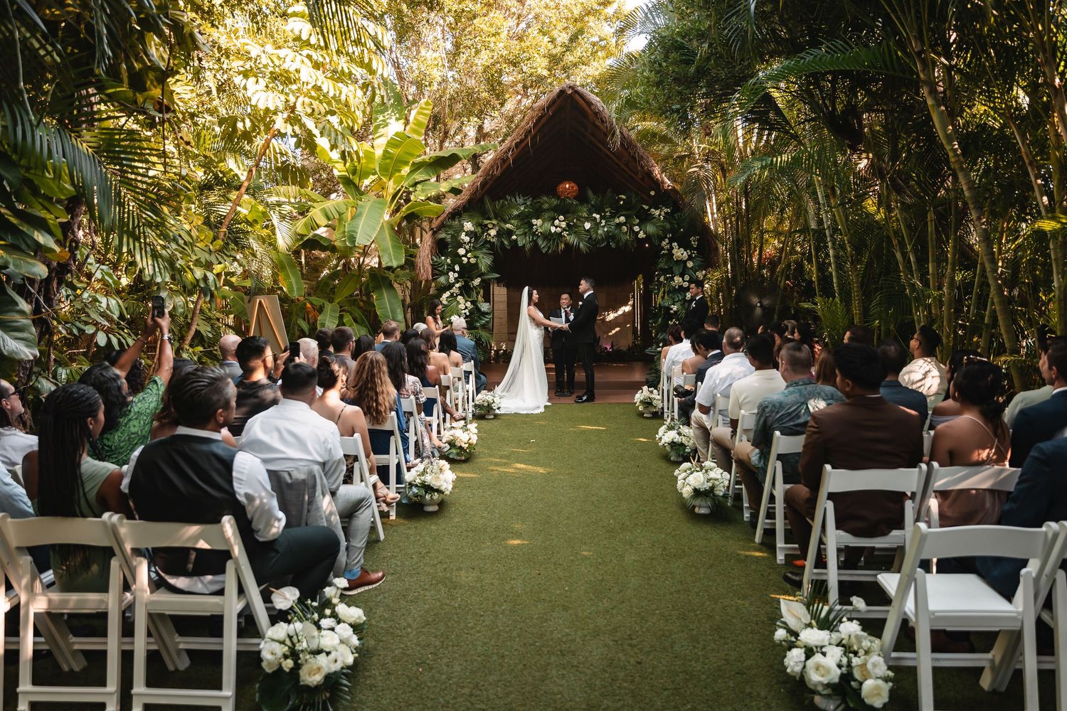Tropical destination wedding at Dreams Tulum Resort Mexico