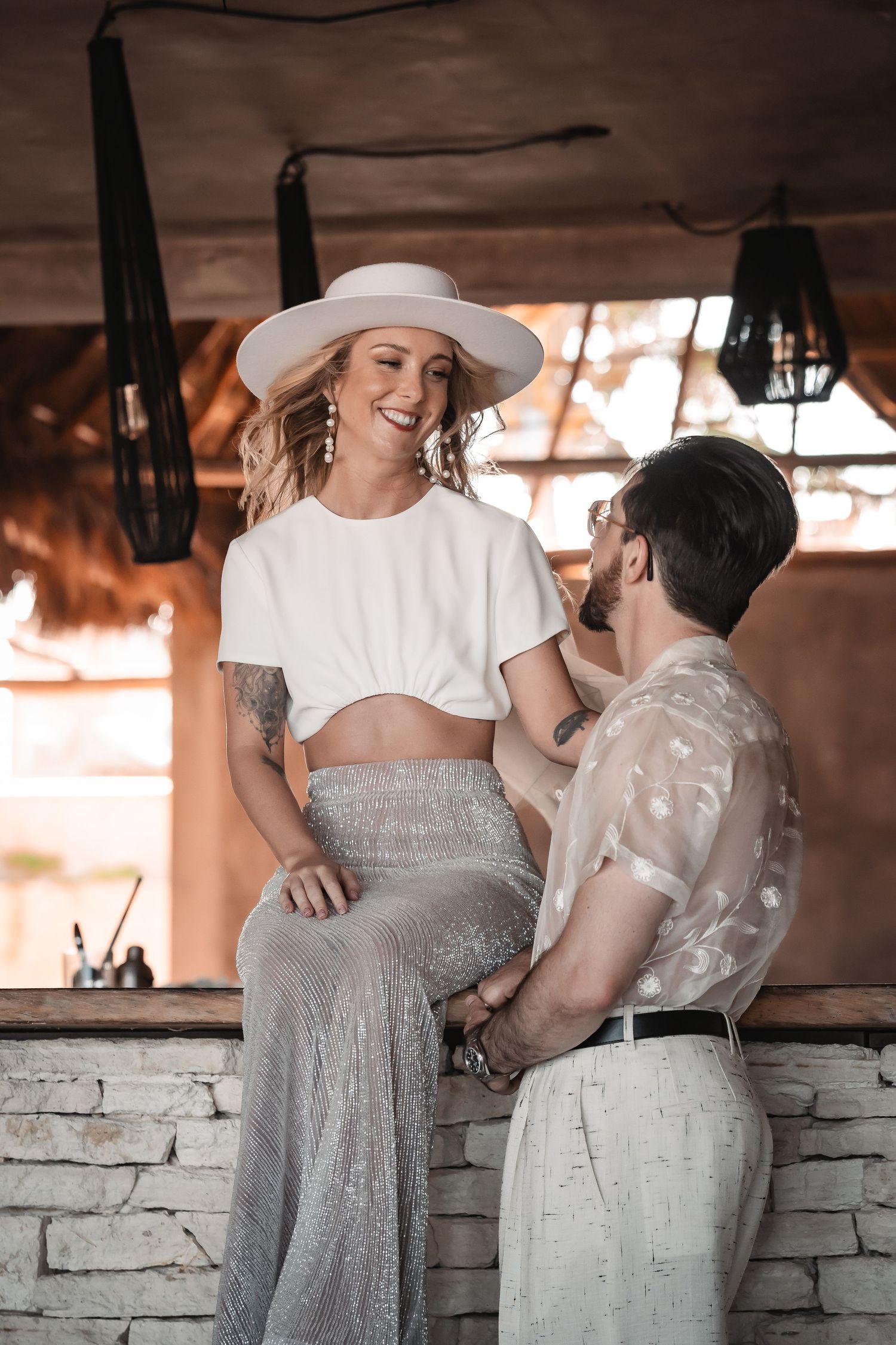Bride portrait during Blue Venado destination wedding Riviera Maya