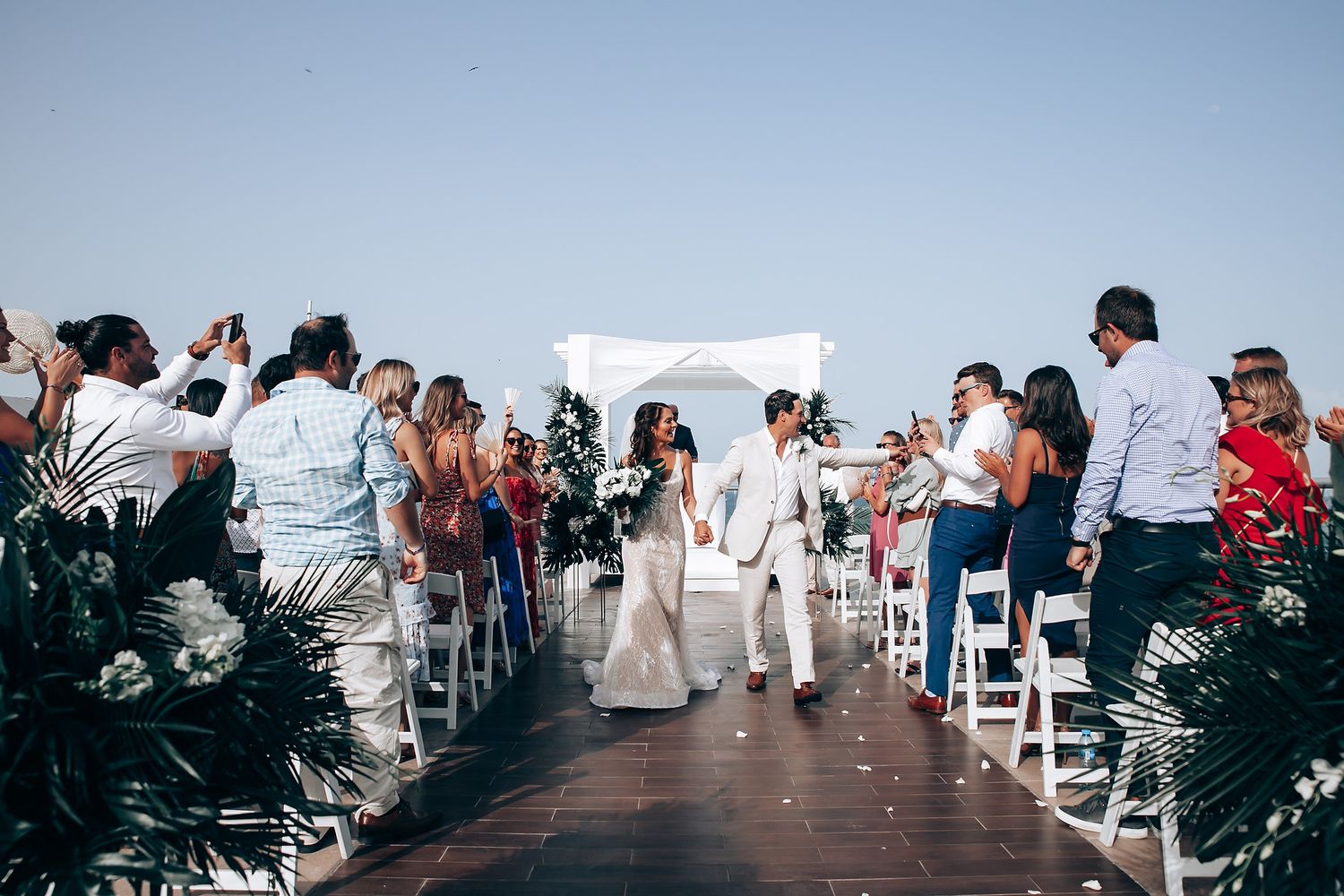 Romantic beach wedding at The Fives Beach Hotel Playa del Carmen Mexico