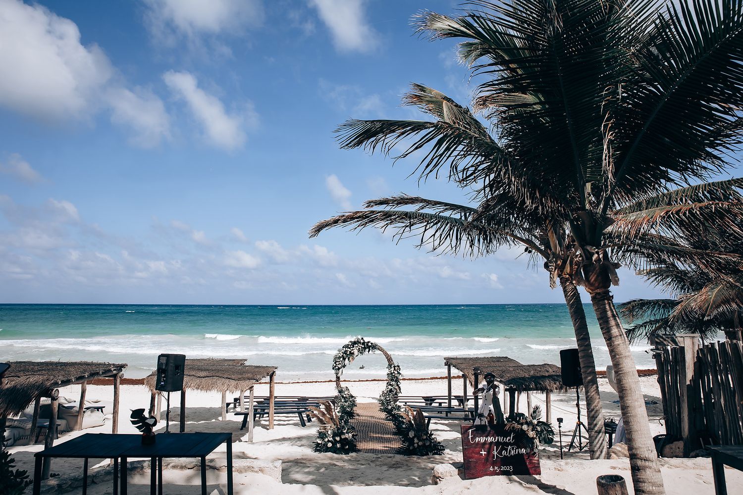 NEST Tulum wedding photography at beachfront ceremony Riviera Maya