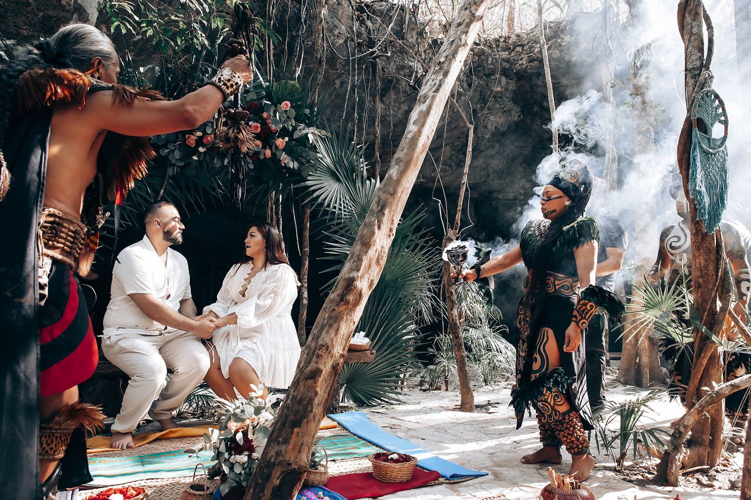 Mayan Ancestral Elopement wedding videography in Tulum Mexico