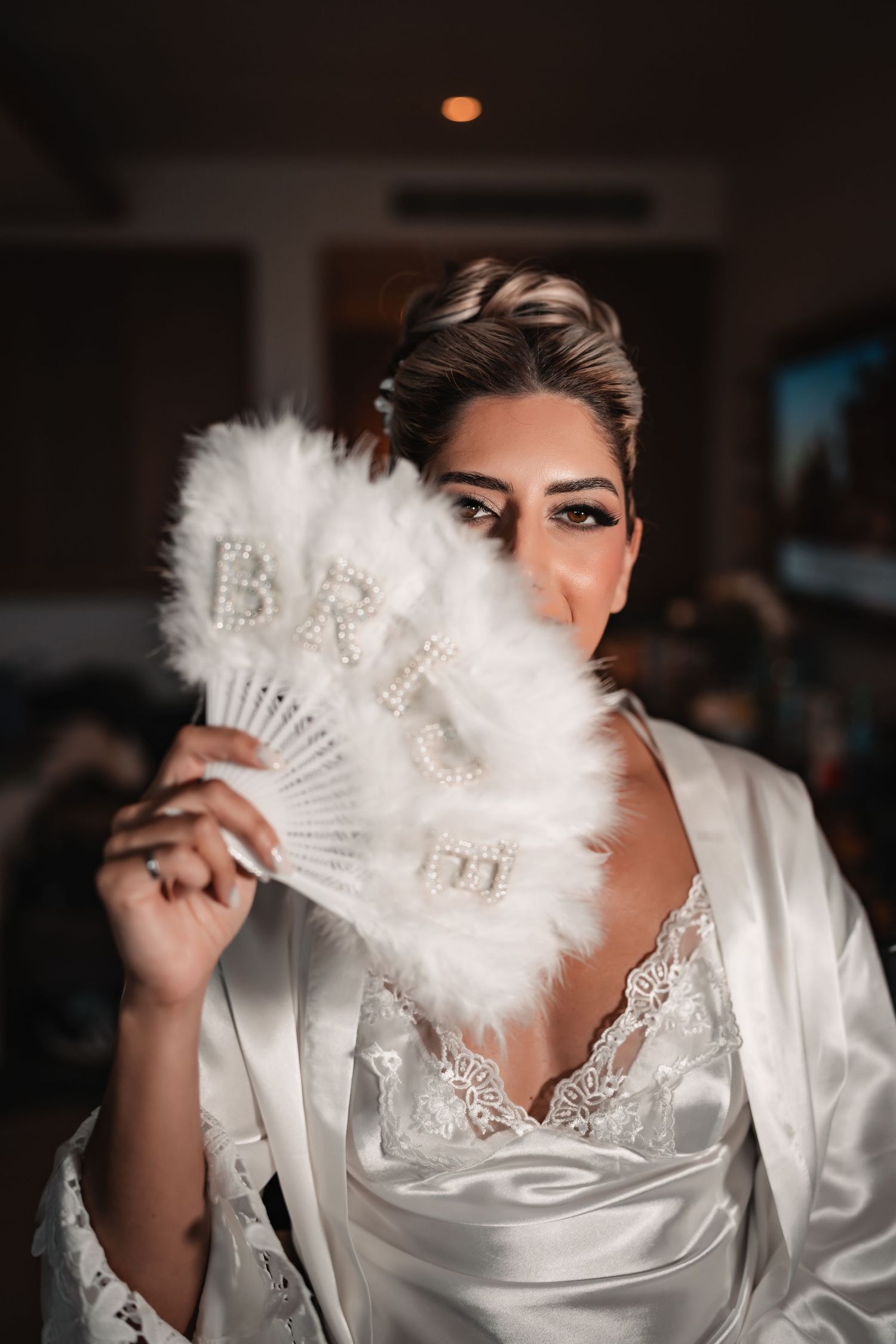 Bride getting ready at Dreams Playa Mujeres destination wedding Cancun