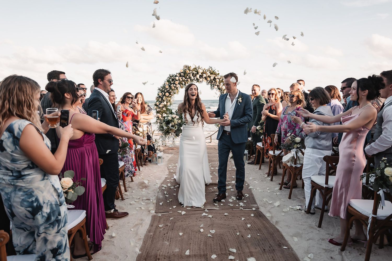 Elegant destination wedding setup at Blue Venado Riviera Maya Mexico